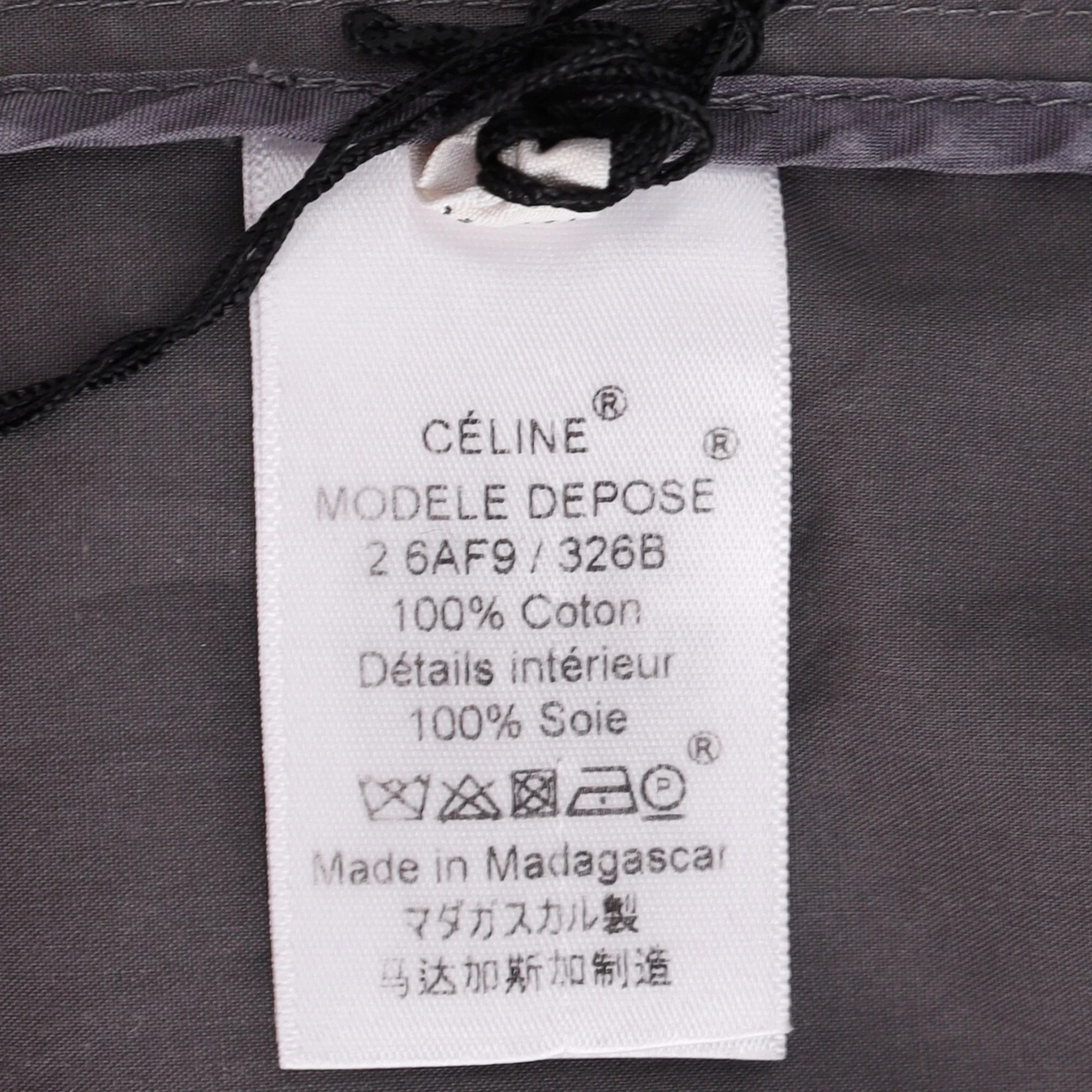 Women's Celine Belted V-Neck Midi Dress with Pockets in Grey Cotton - Image 5