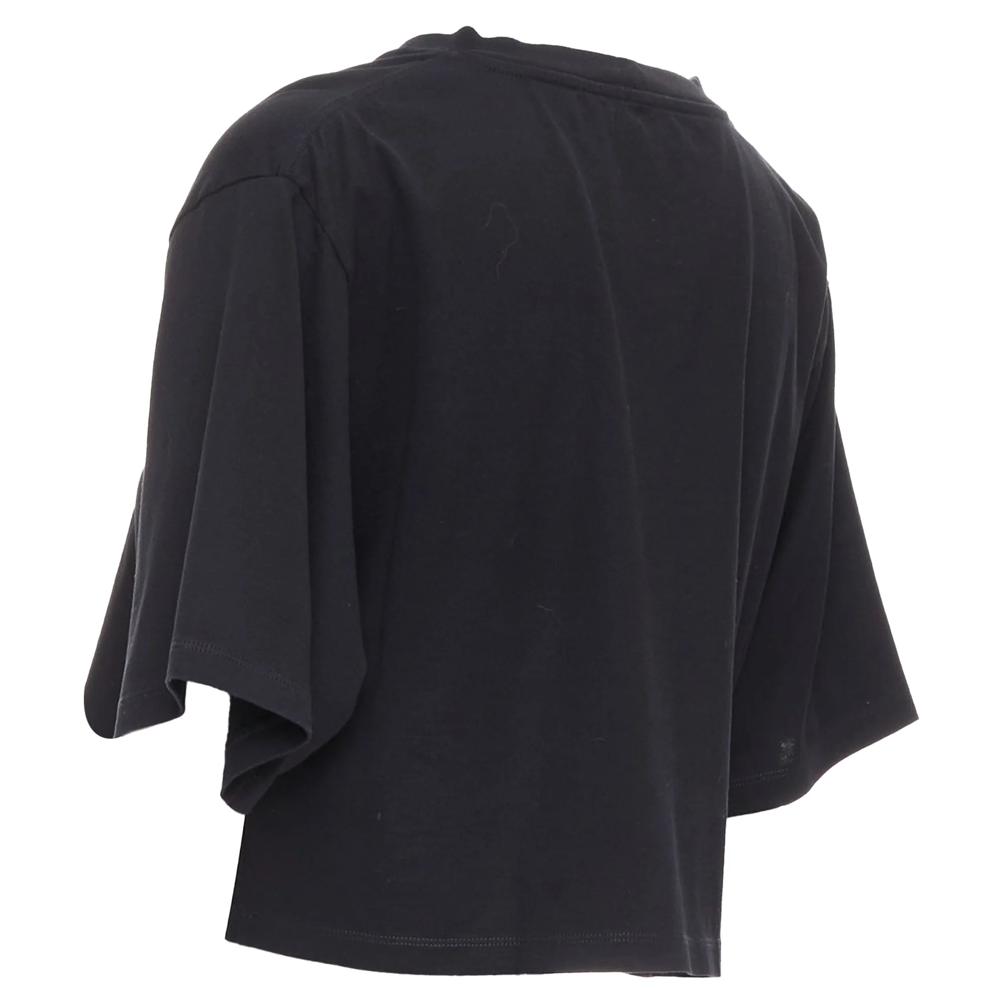 Women's Celine black logo cotton t-shirt - Image 5