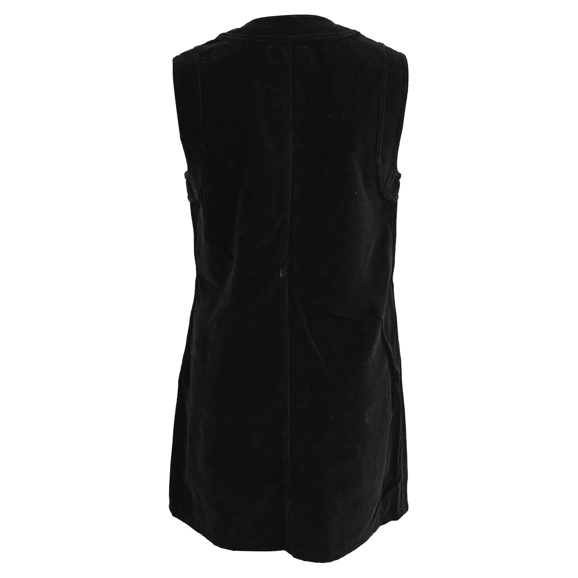 Women's Celine Buttoned Mini Dress in Black Velvet - Image 3