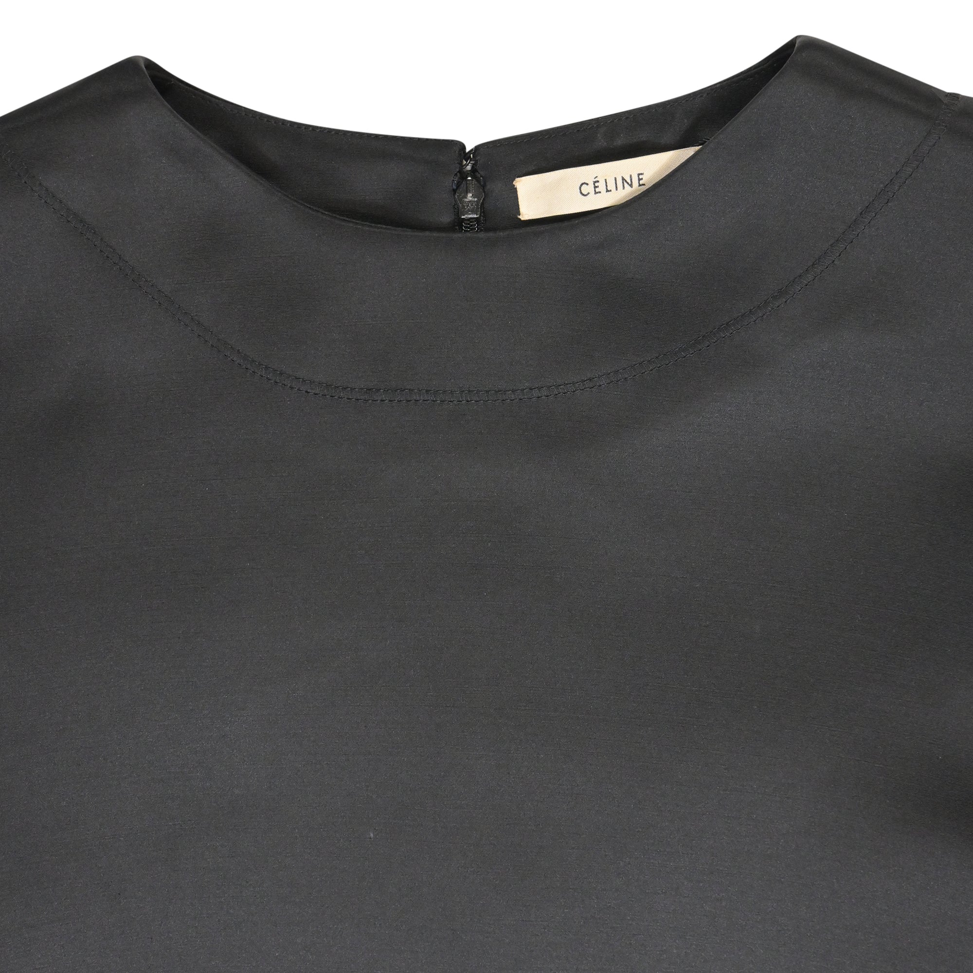 Women's Celine Oversized Round Neck T-Shirt in Black Cotton - Image 4