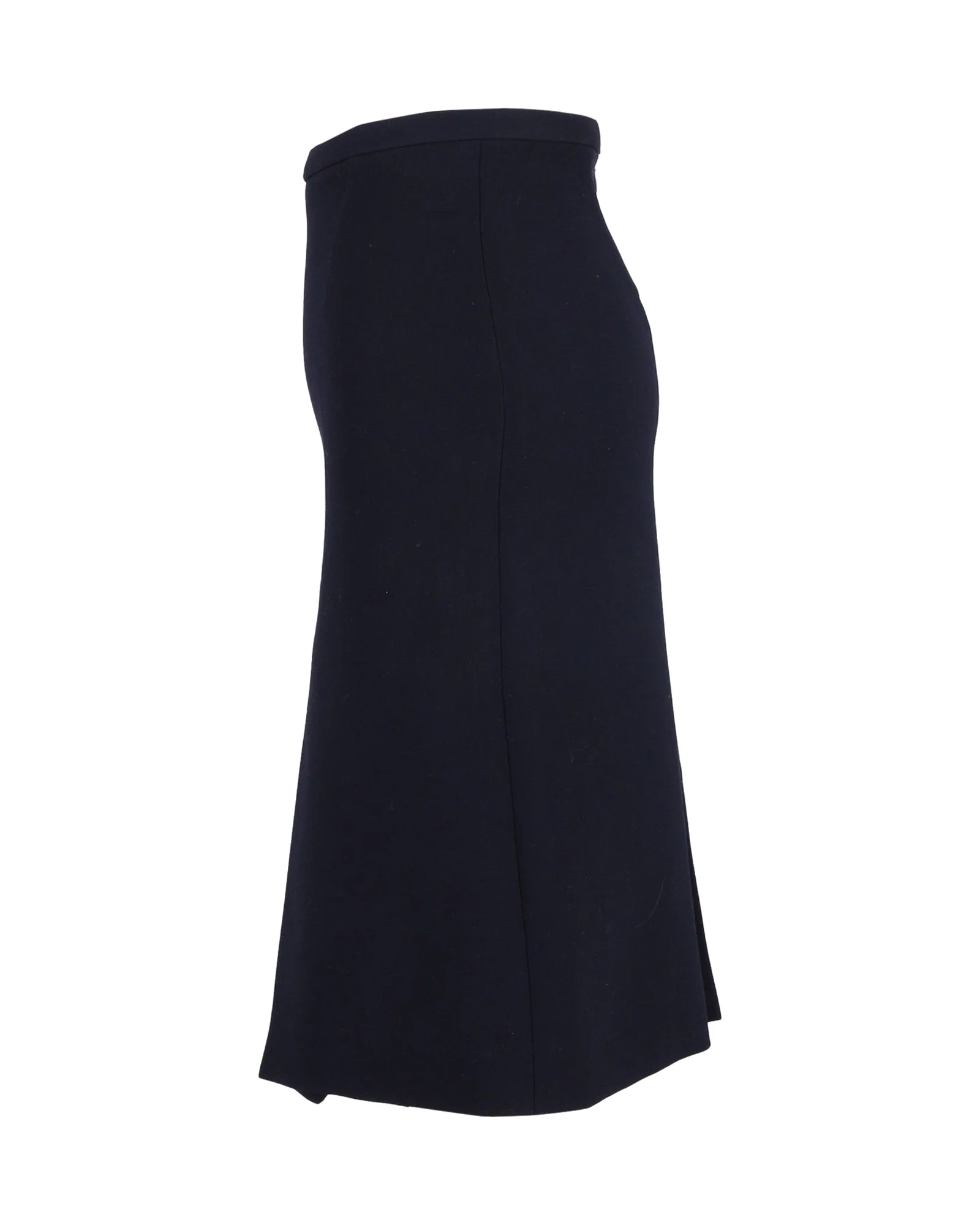 Women's Celine Pencil Skirt in Navy Blue Cotton - Image 2