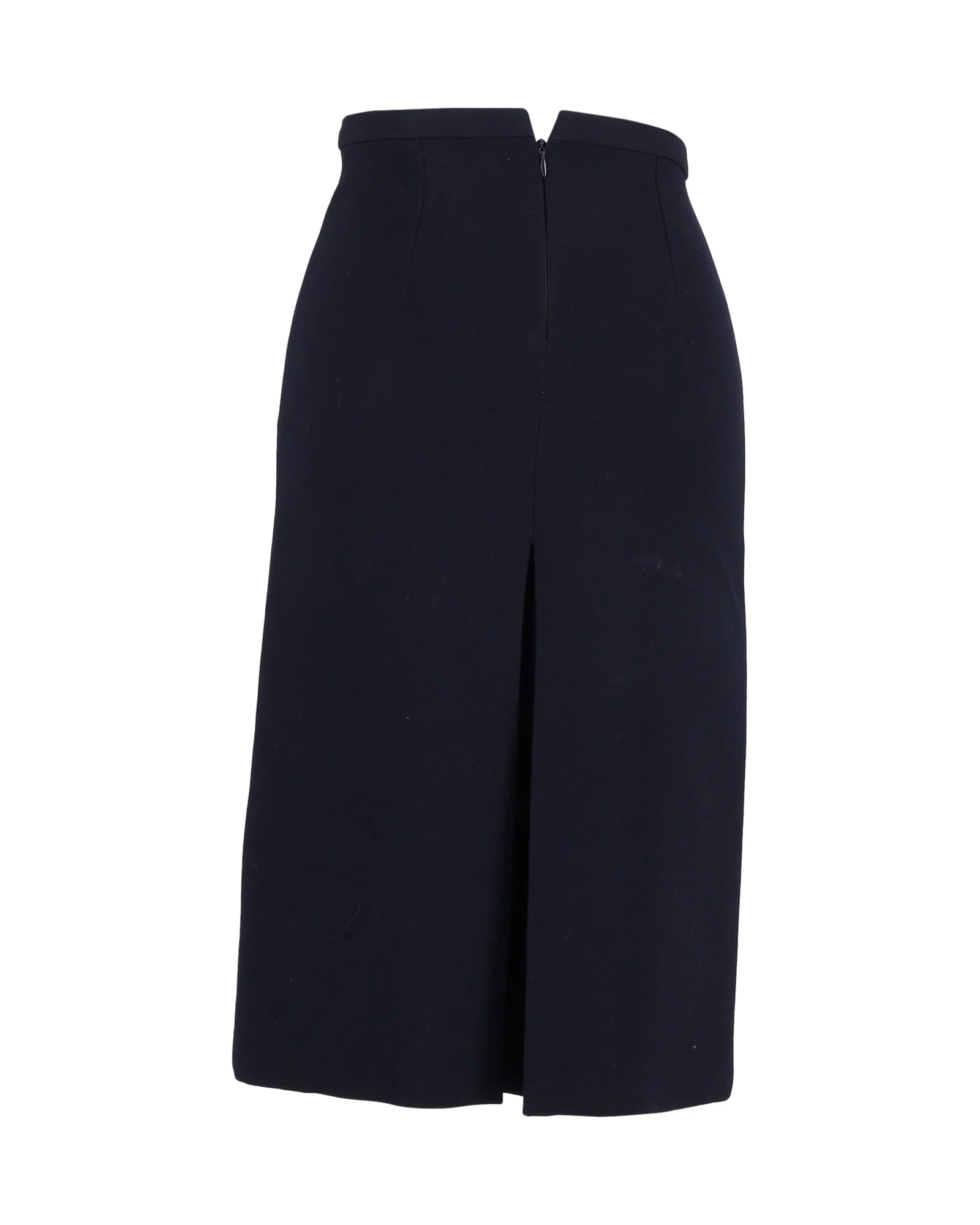 Women's Celine Pencil Skirt in Navy Blue Cotton - Image 3