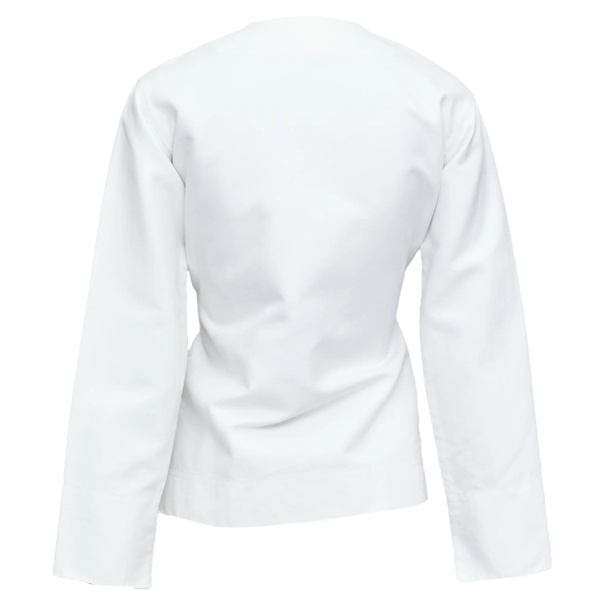 Women's Celine Phoebe Philo cream cotton silk tie front straight jacket - Image 6