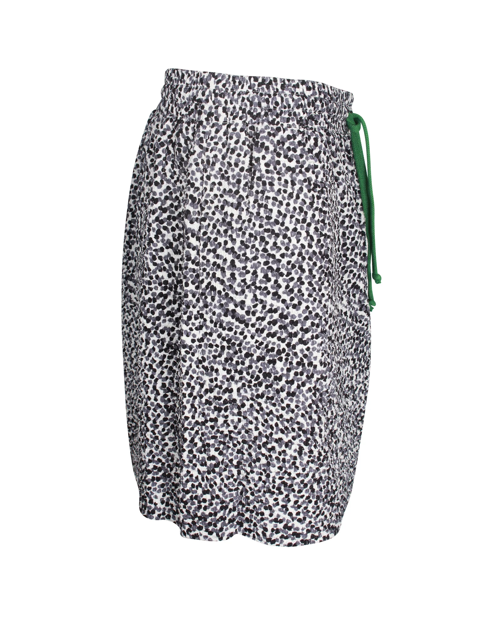Women's Celine Polka Dot Drawstring Mini Skirt in Grey Silk - Image 2