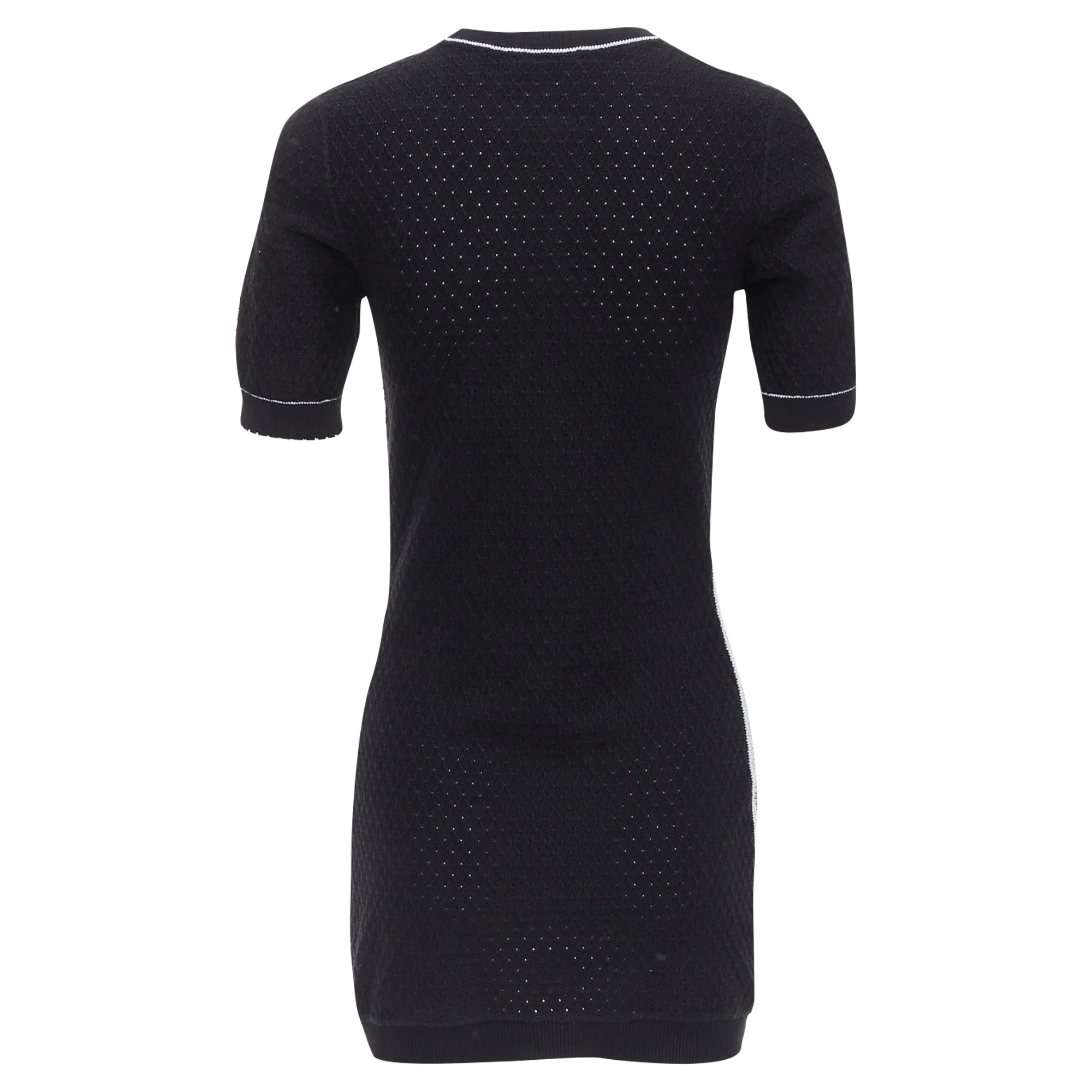 Women's Chanel cotton CC No bead broderie pointelle dress - Image 5