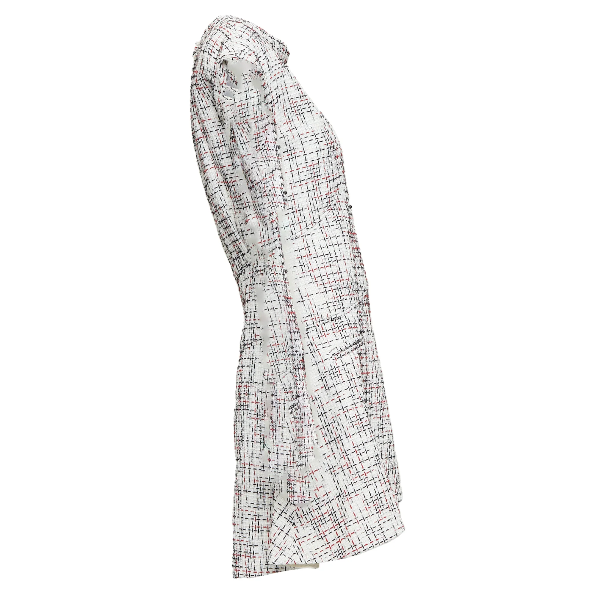 Women's Chanel cream red tweed dress - Image 4