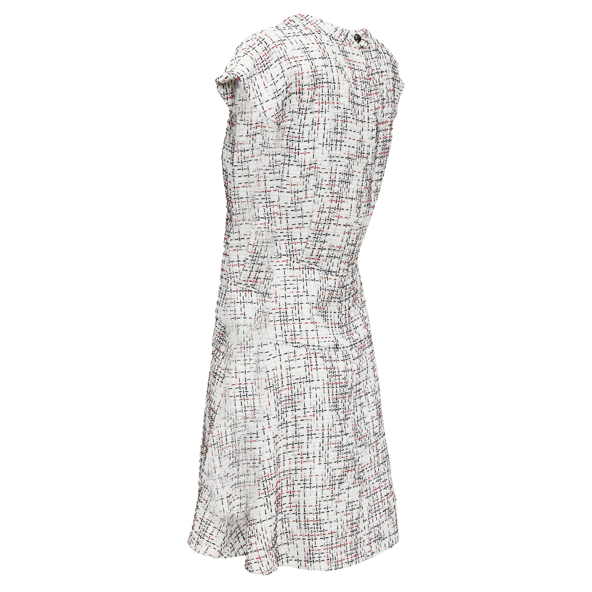 Women's Chanel cream red tweed dress - Image 6