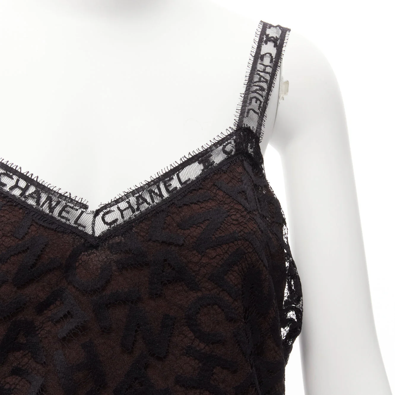 Women's Chanel Karl Lagerfeld CC lace cami skirt - Image 8