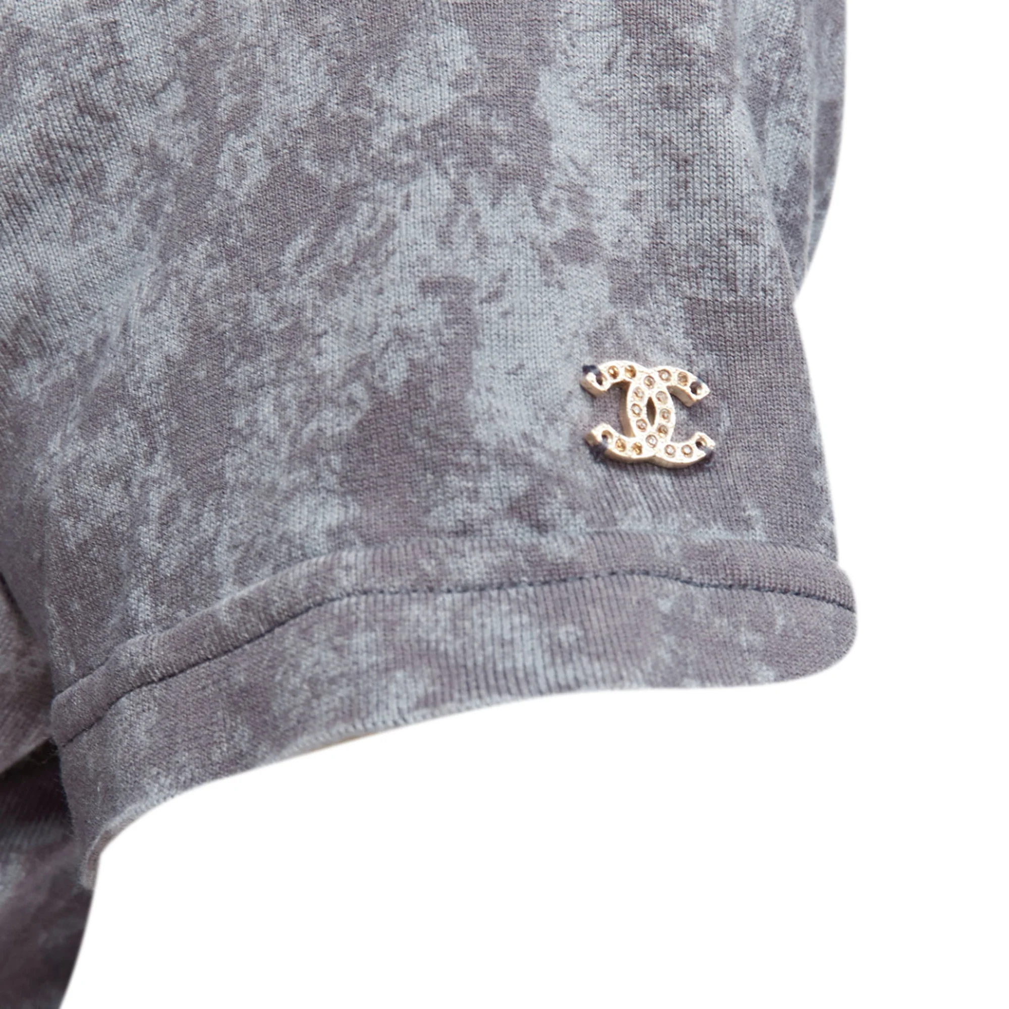 Women's Chanel rope logo embroidery tie cropped tshirt - Image 2