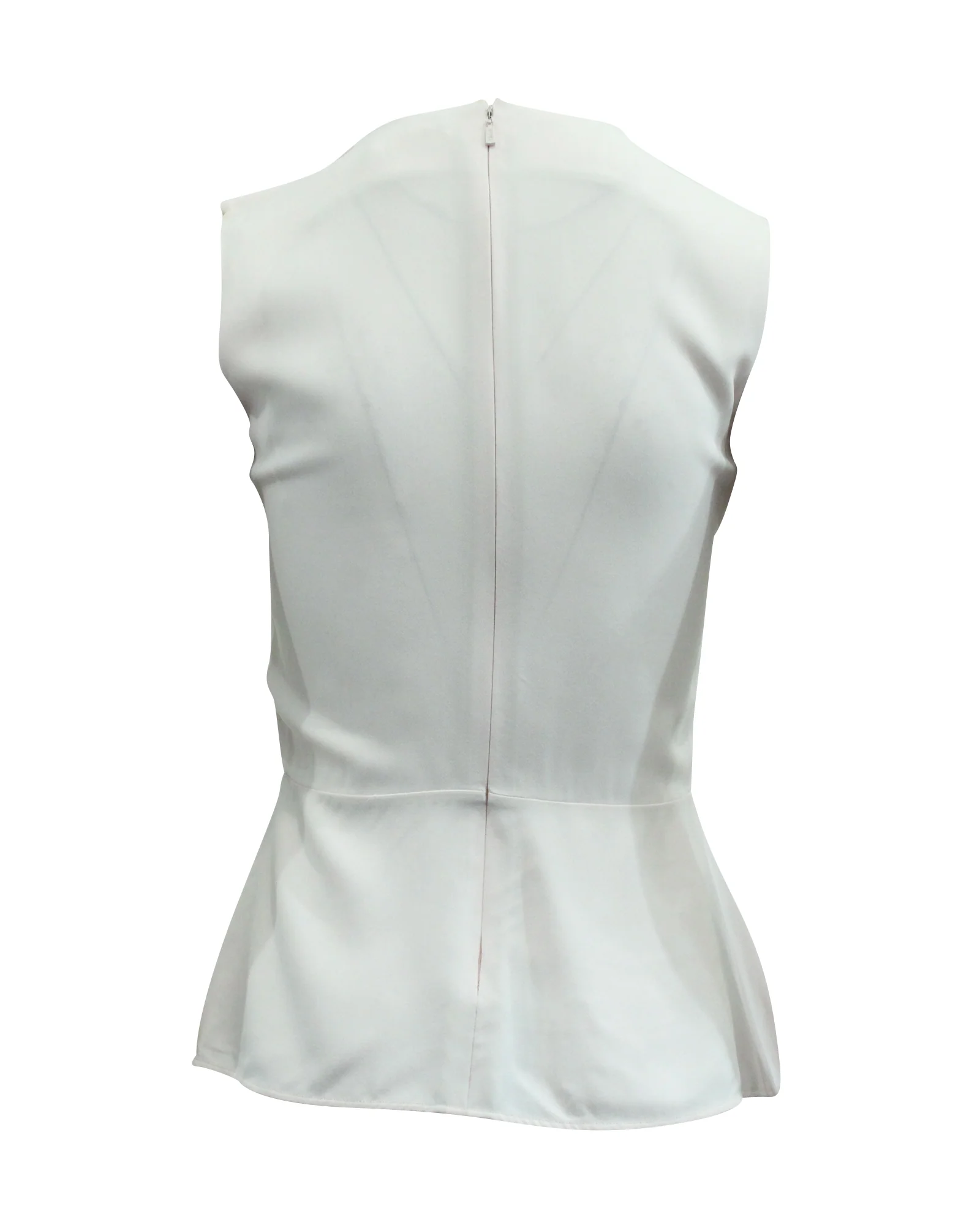 Women's Chloe Peplum Blouse in Pastel Pink Acetate - Image 3