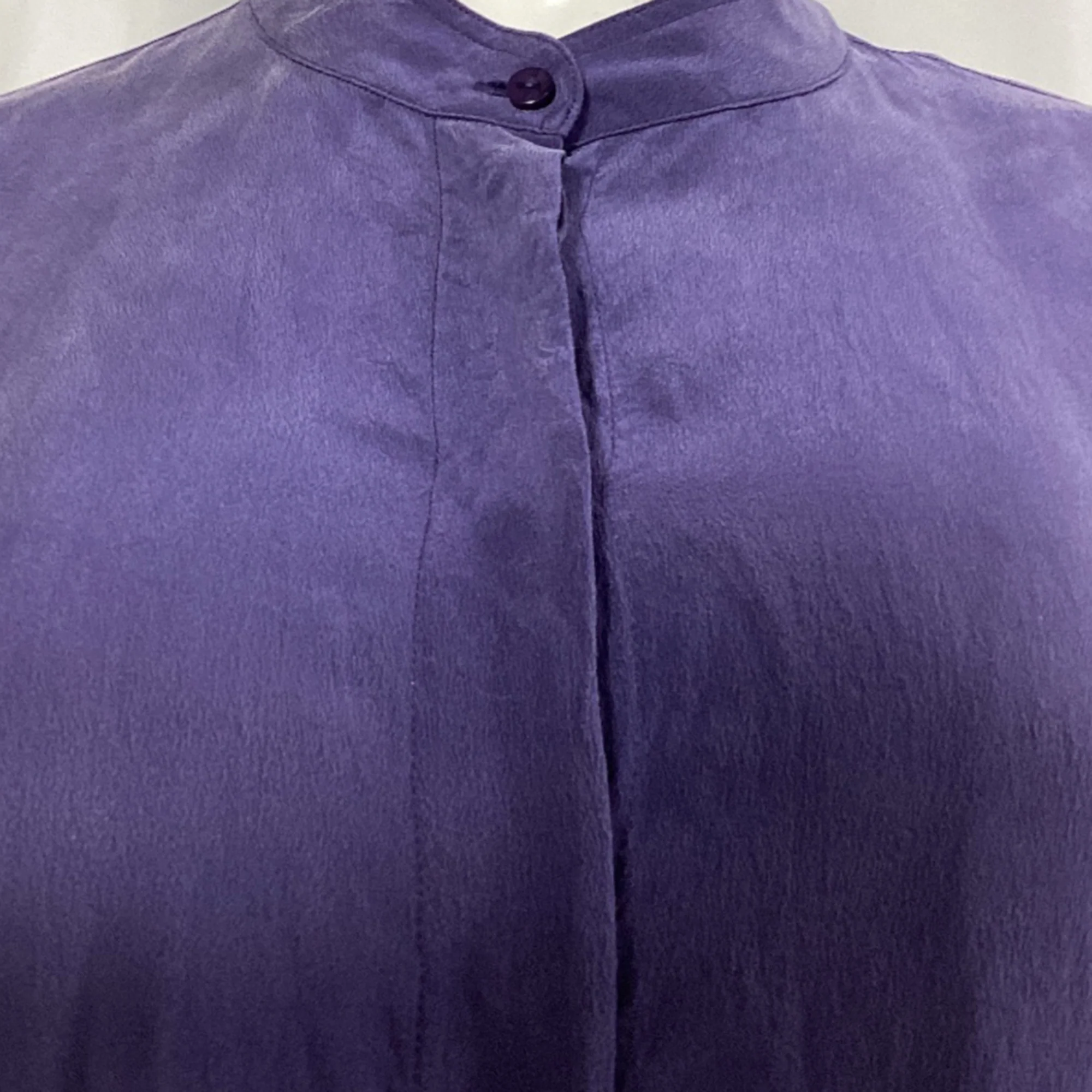 Women's See by Chloé Long Sleeve Blouse in Purple Silk - Image 4