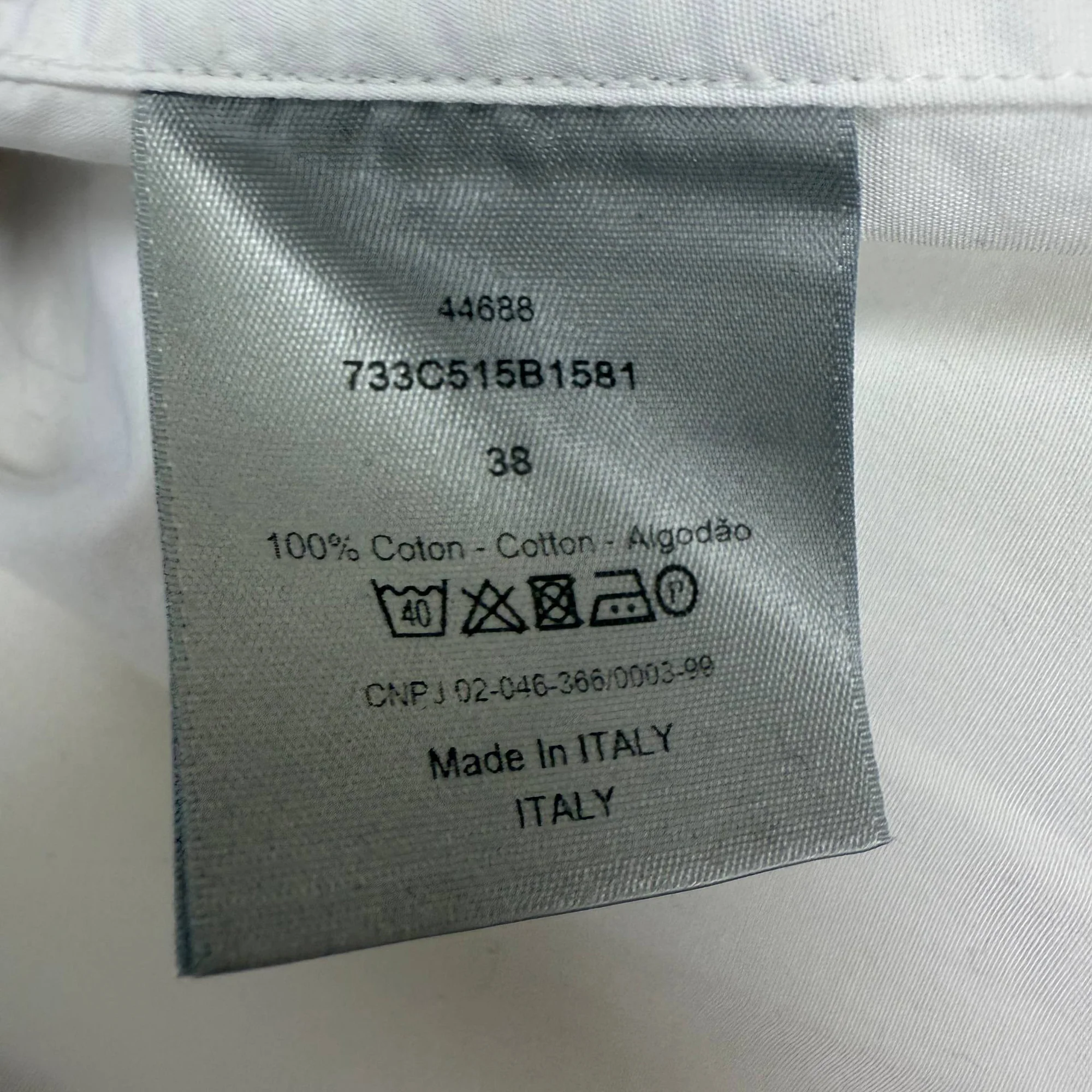 Men's Dior Bee-Embroidered Short-Sleeved Shirt in White Cotton - Image 5