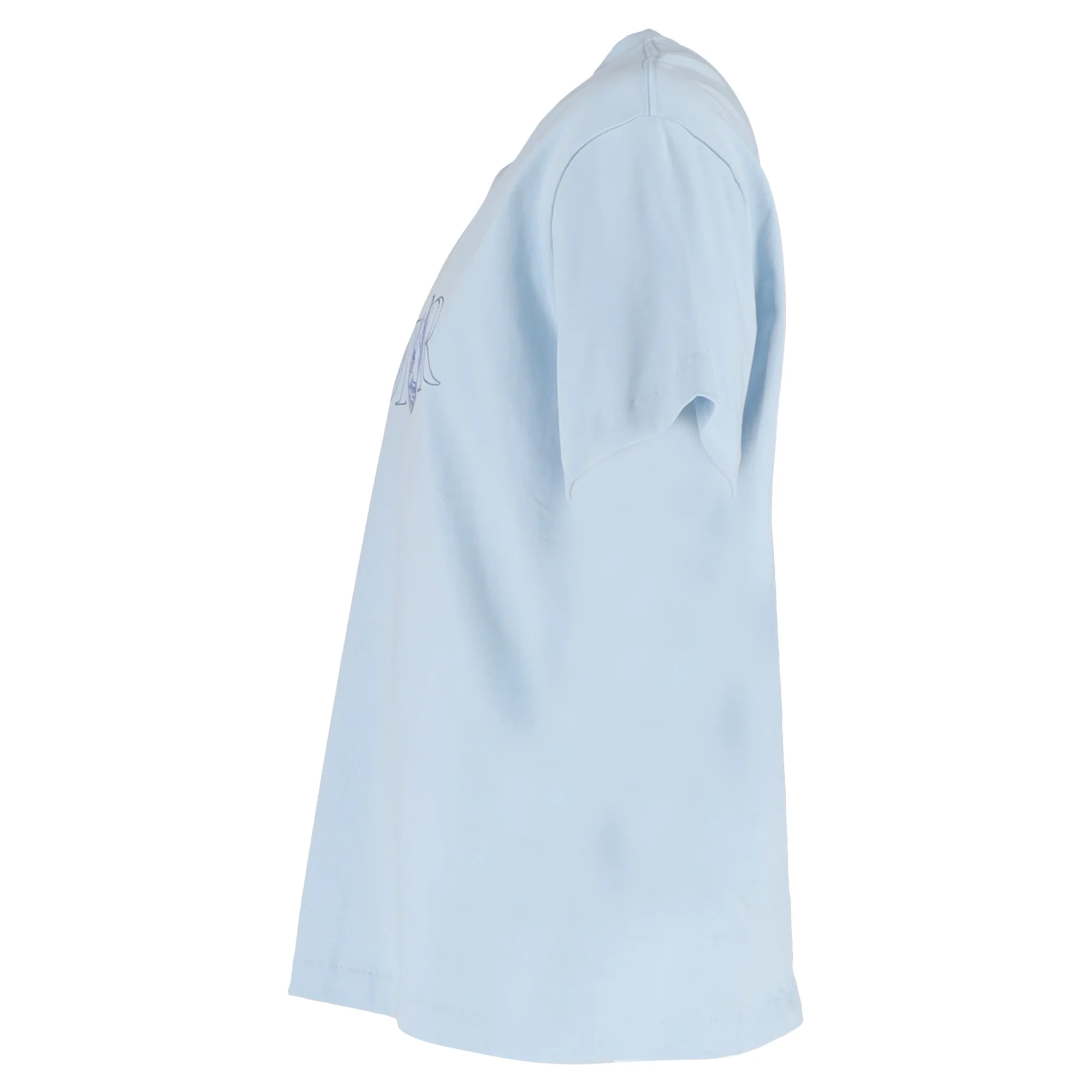 Men's Dior Hylton Nel SS25 Logo Printed T-Shirt in Light Blue Cotton - Image 2