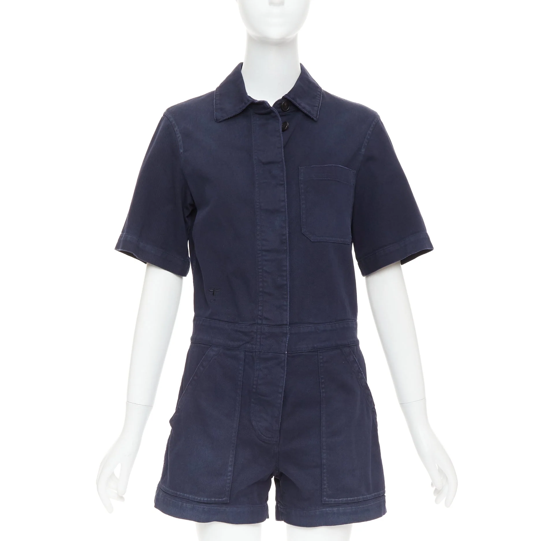 Women's Christian Dior cotton CD bee cargo playsuit romper