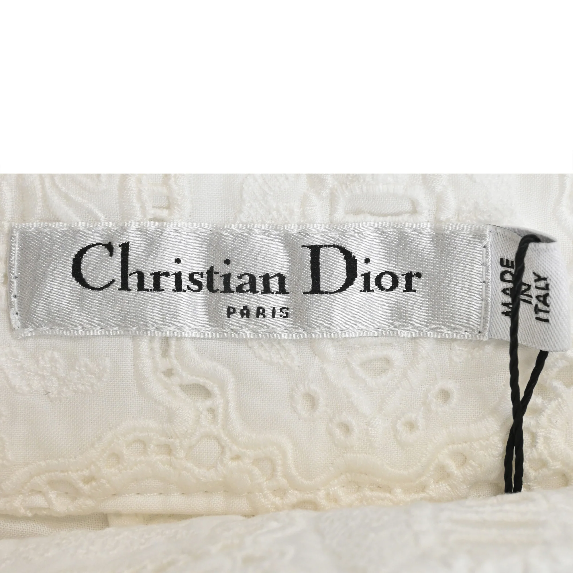 Women's Christian Dior Crochet Shorts in White Cotton - Image 4
