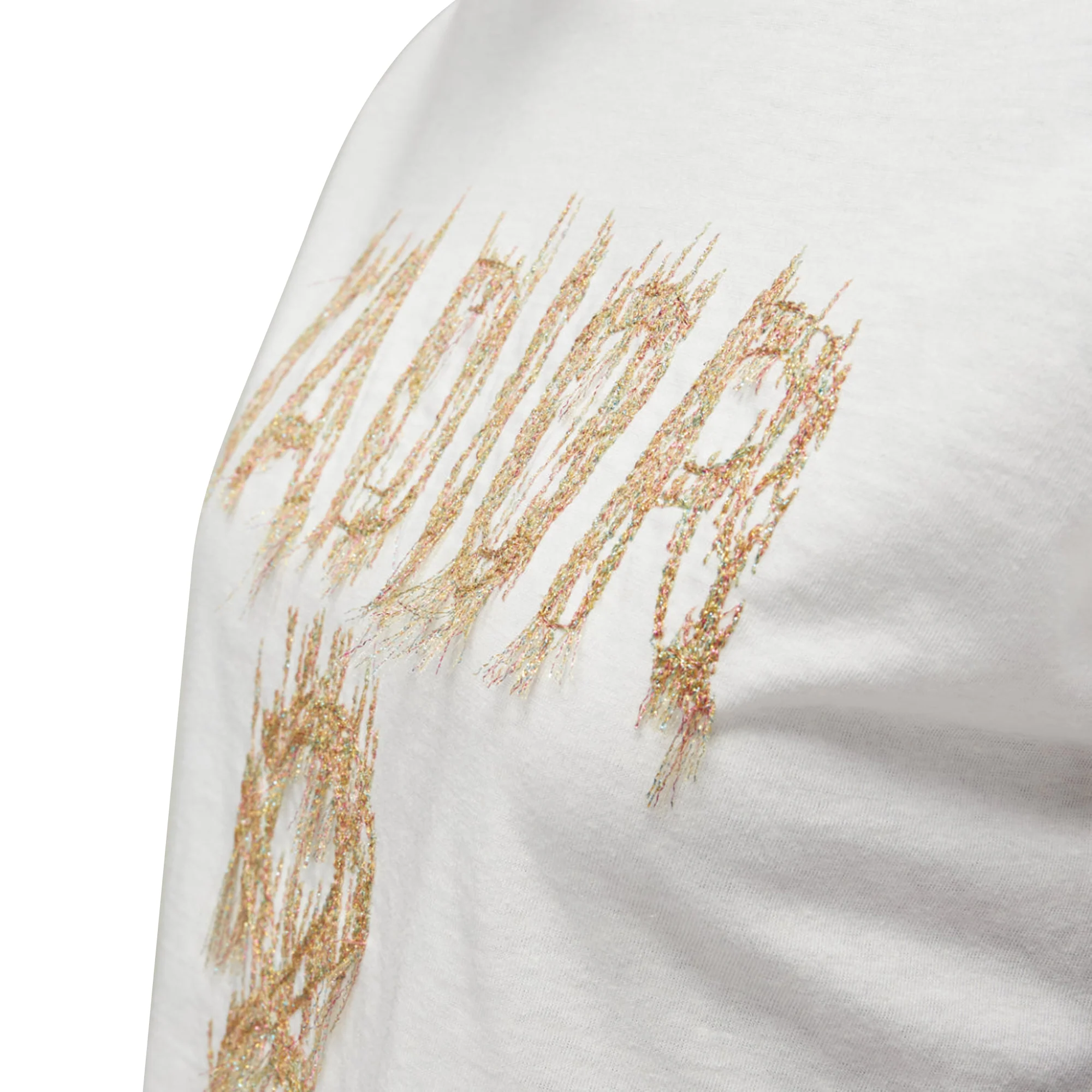 Women's Christian Dior J'adior 8 Lurex Embroidery Cotton Linen Tshirt - Image 2