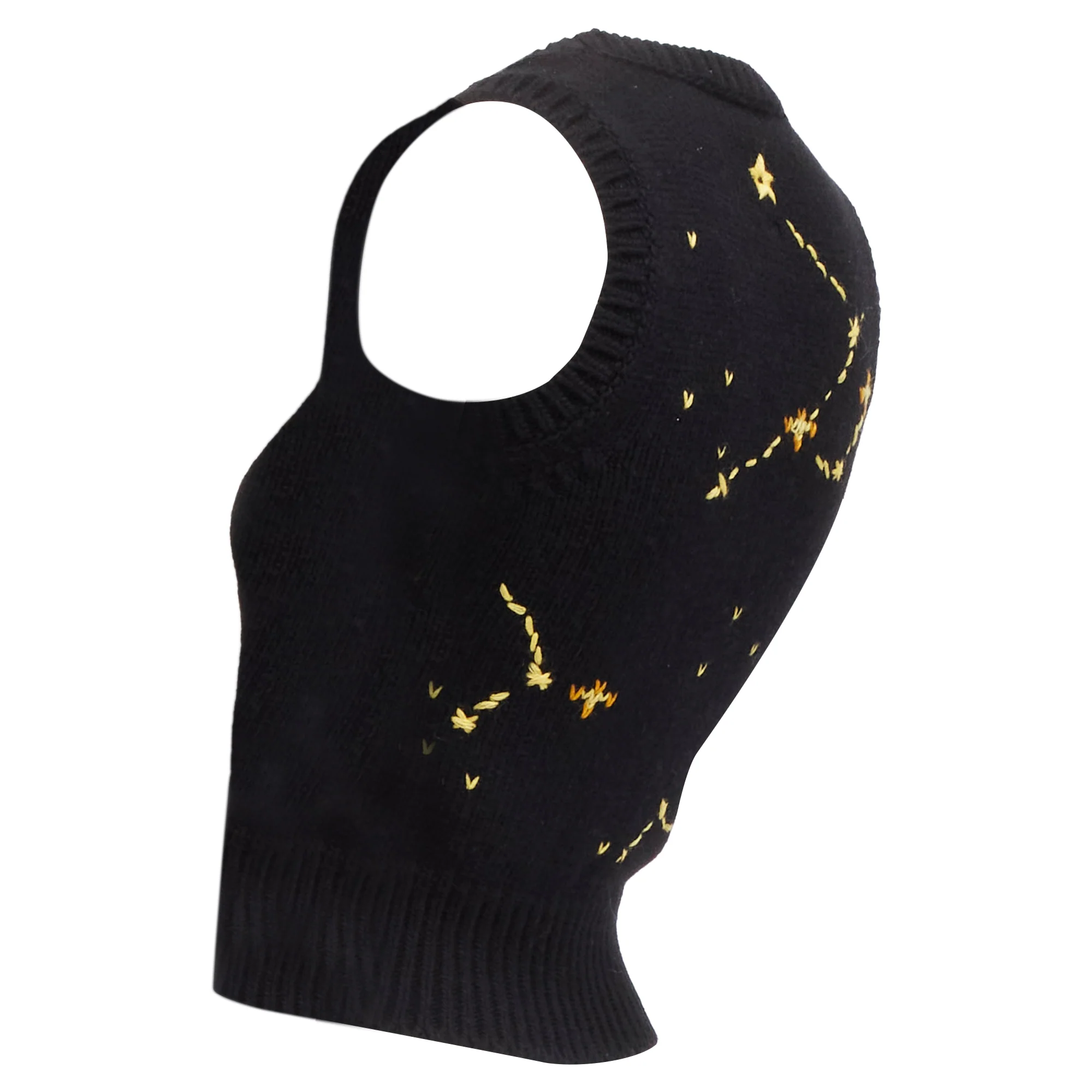 Women's Christian Dior Pixel Zodiac Cancer Cashmere Intarsia Cropped Vest - Image 6