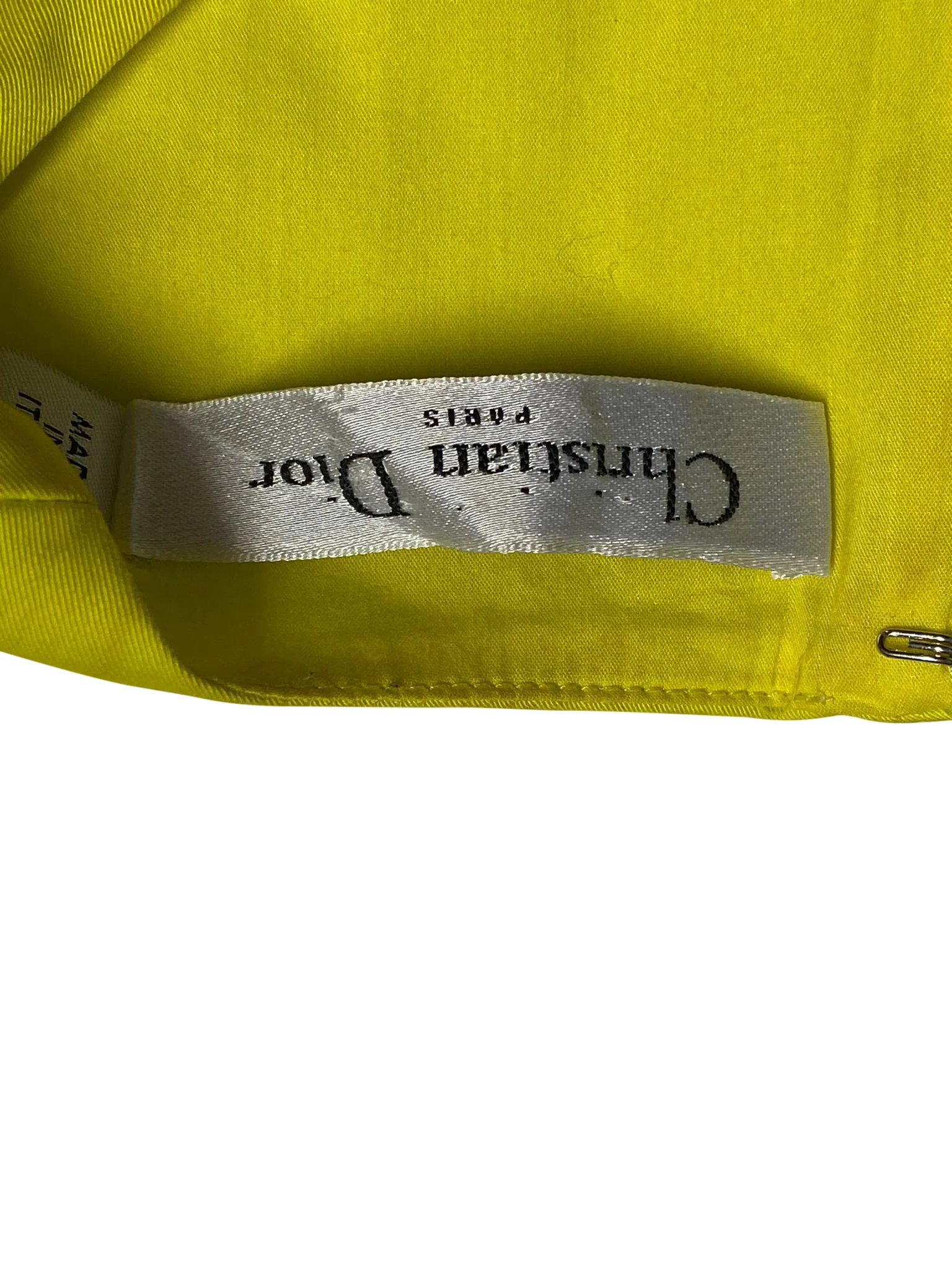 Women's Dior Box Pleated Mini Dress in Yellow Cotton - Image 7