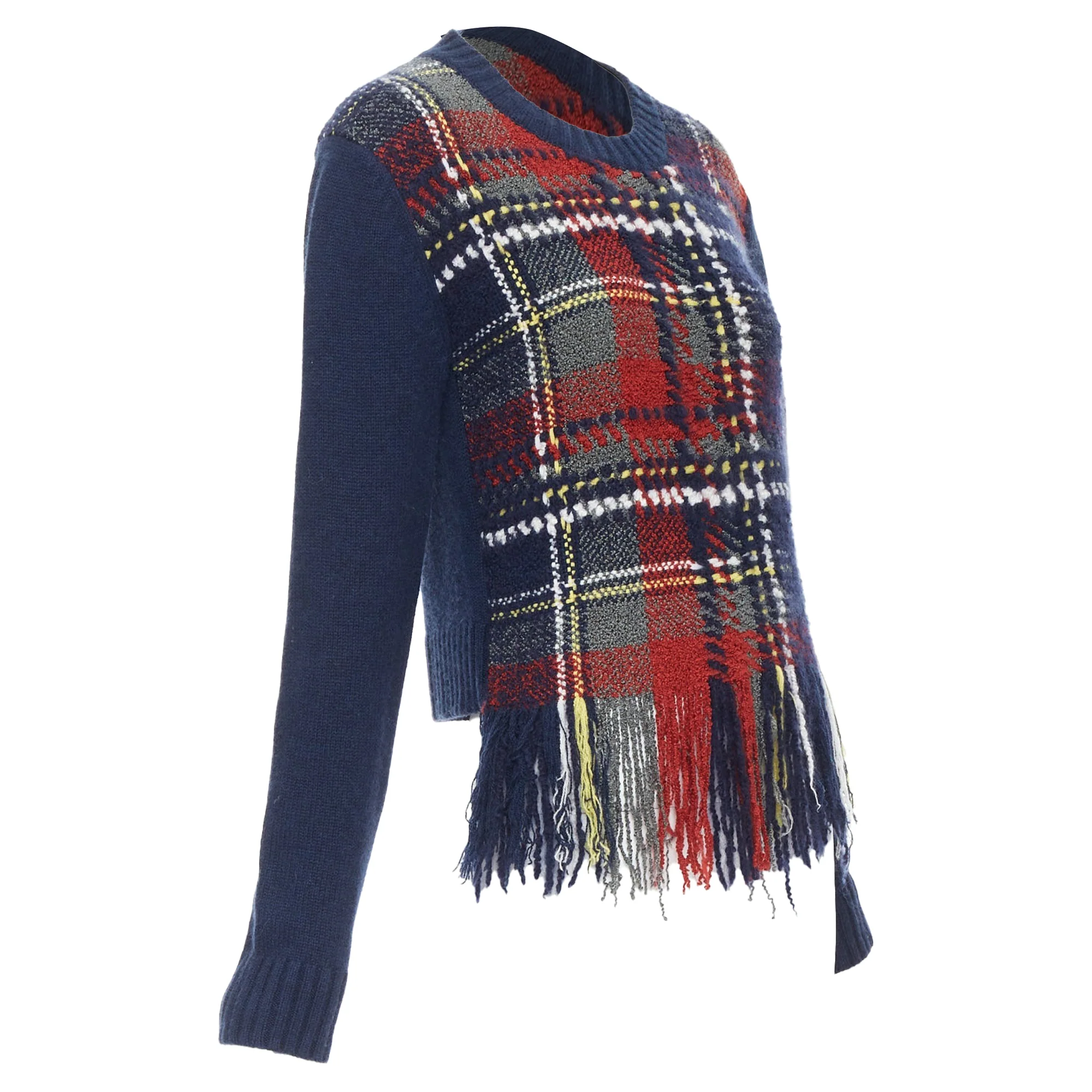 Women's Dior Plaid Tartan Cashmere Silk Sweater - Image 3