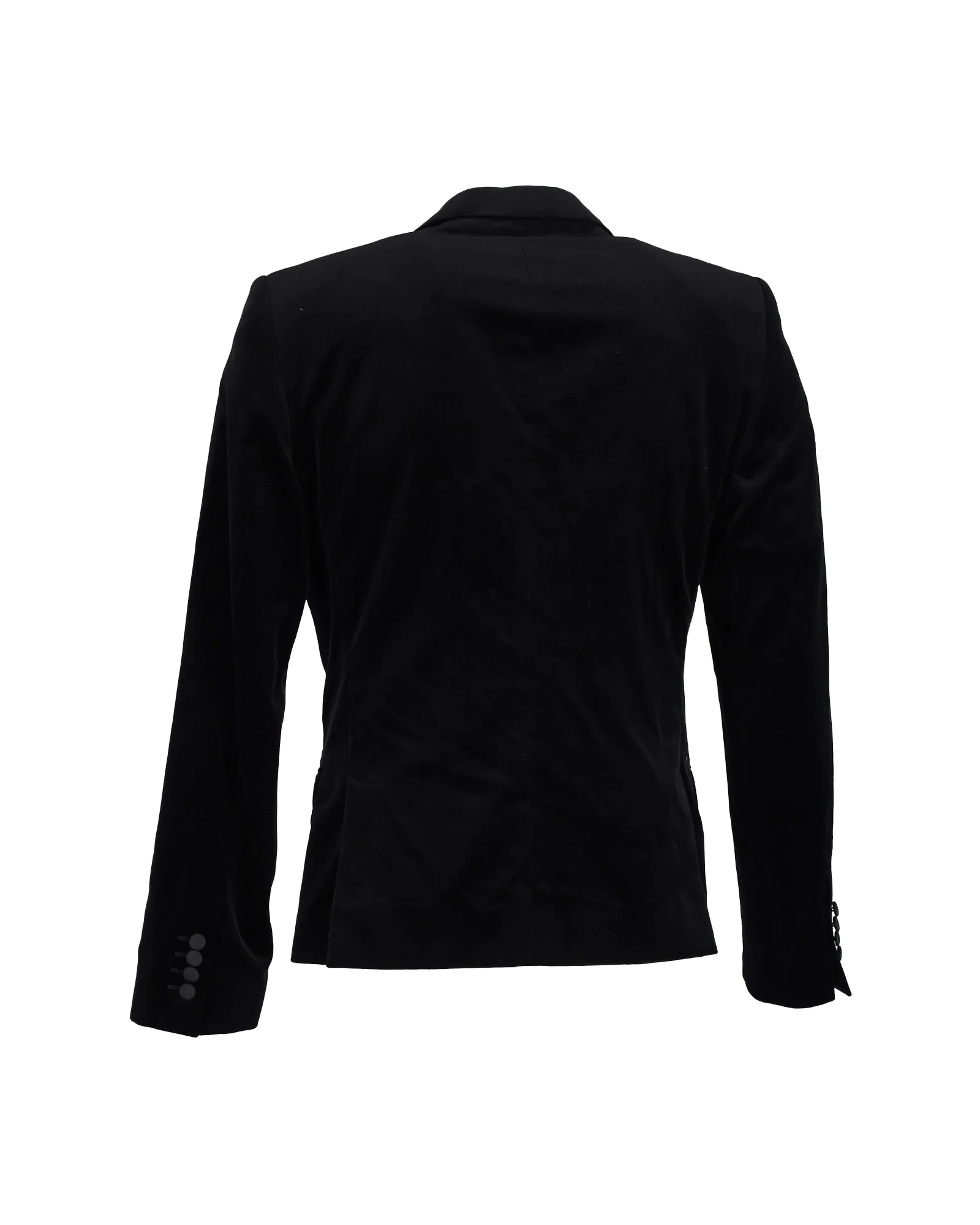 Men's Dolce & Gabbana Velvet Single-Breasted Jacket in Black Polyester - Image 3