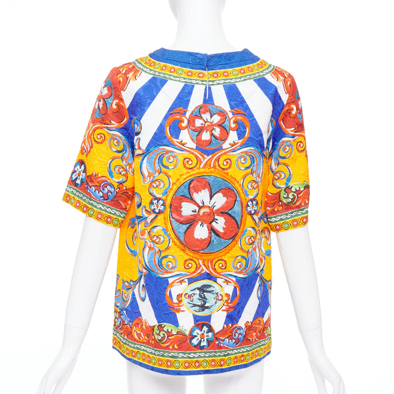 Women's Dolce Gabbana Carretto Siciliano print jacquard tunic top - Image 5