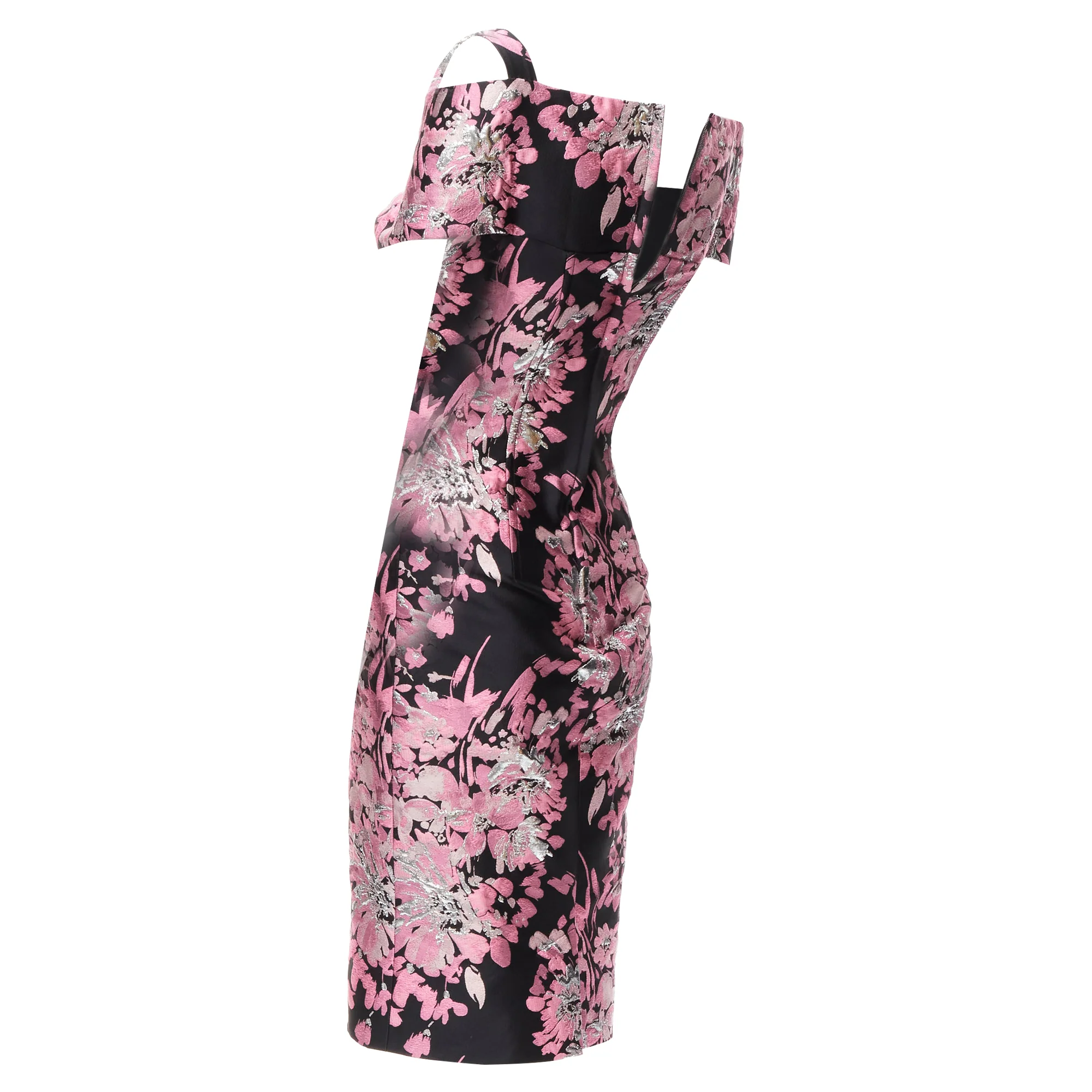 Women's Dolce Gabbana floral jacquard off shoulder corsetted dress - Image 6