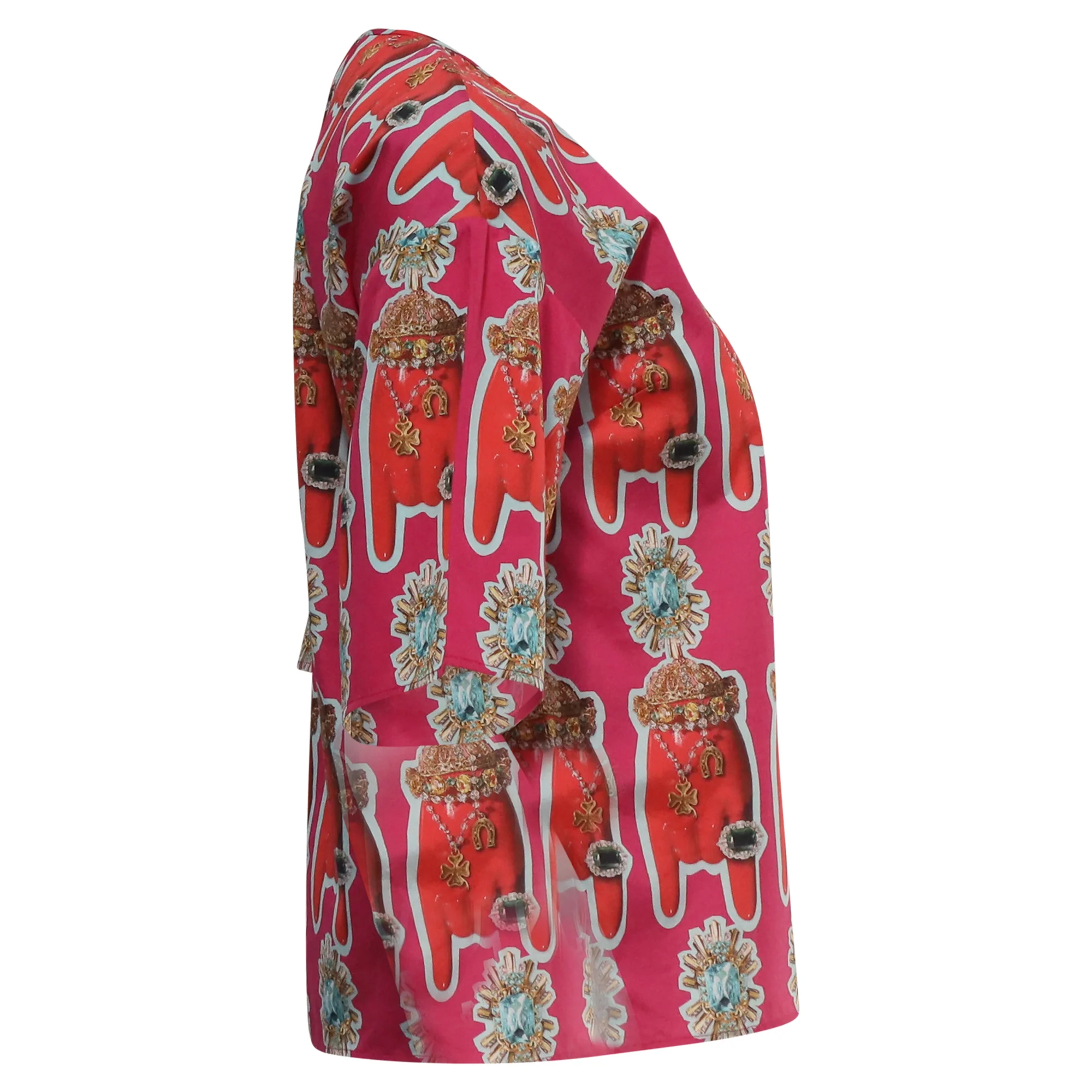 Women's Dolce & Gabbana Pink Hands Top - Image 3