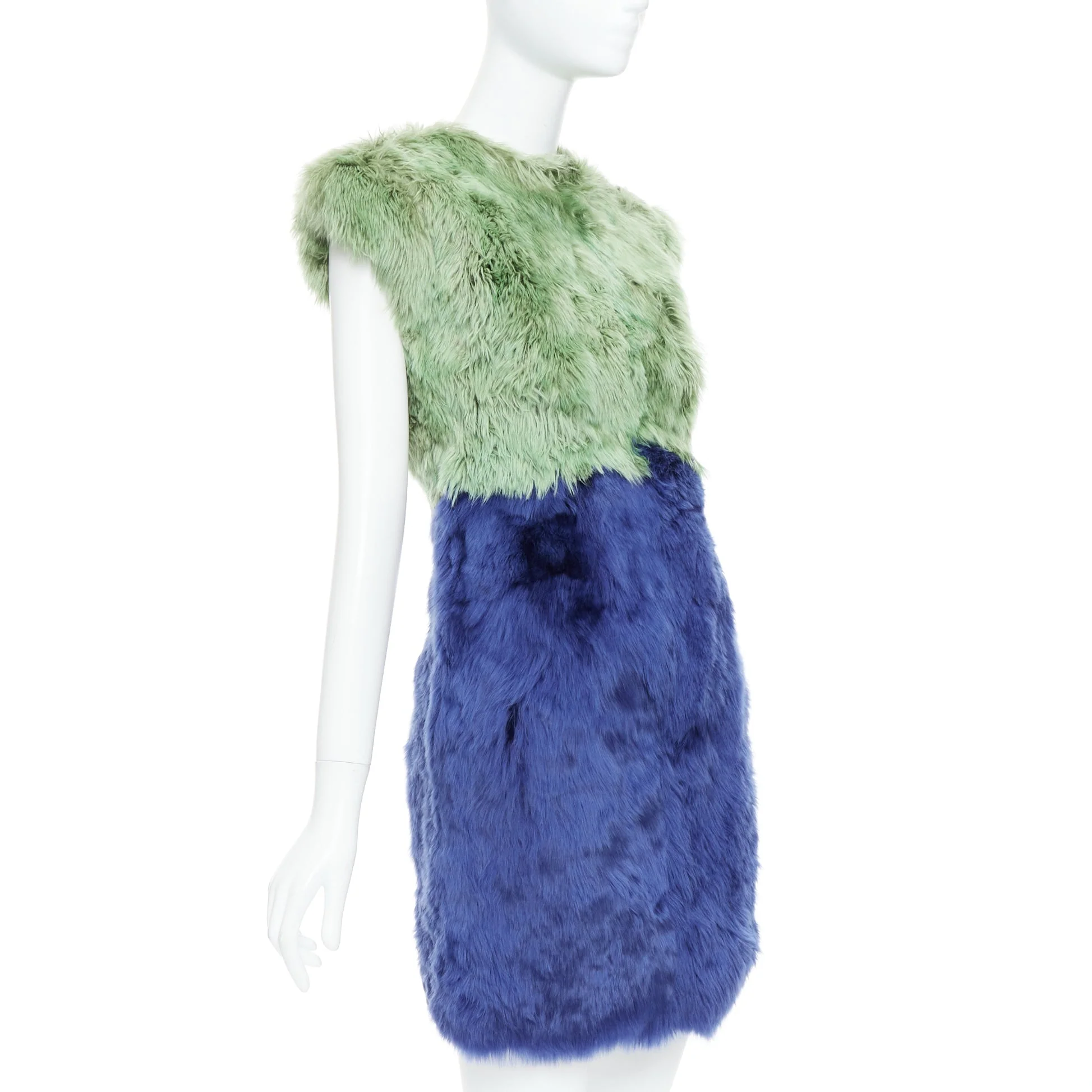 Women's Dolce & Gabbana Runway fur floral crystal button dress - Image 9