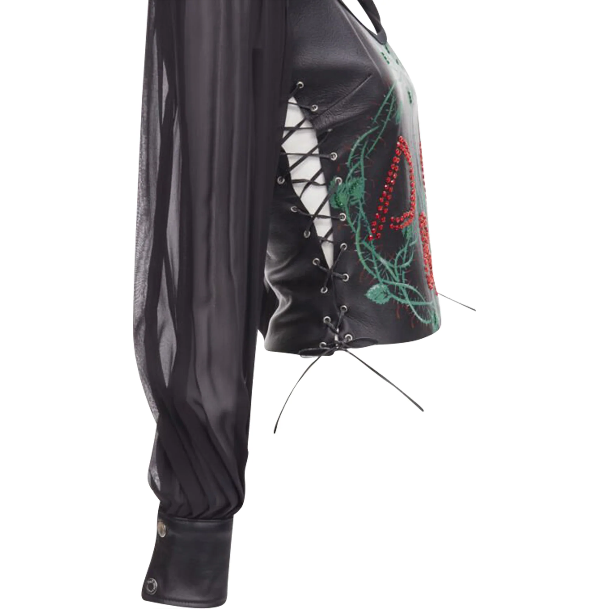 Women's Dolce & Gabbana scaled leather corset blouse - Image 2