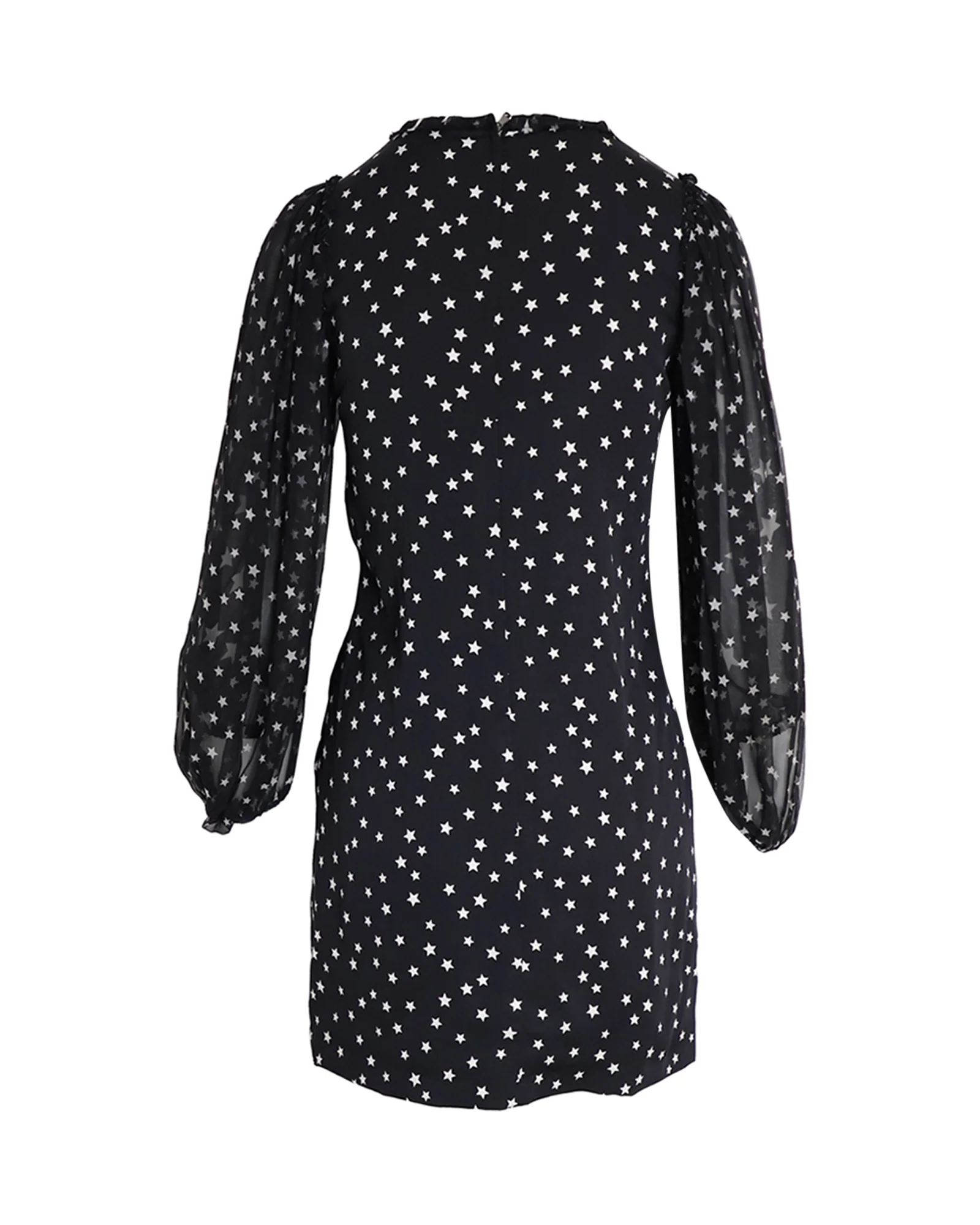 Women's Dolce & Gabbana Star-Print Mini Dress in Black Silk - Image 2