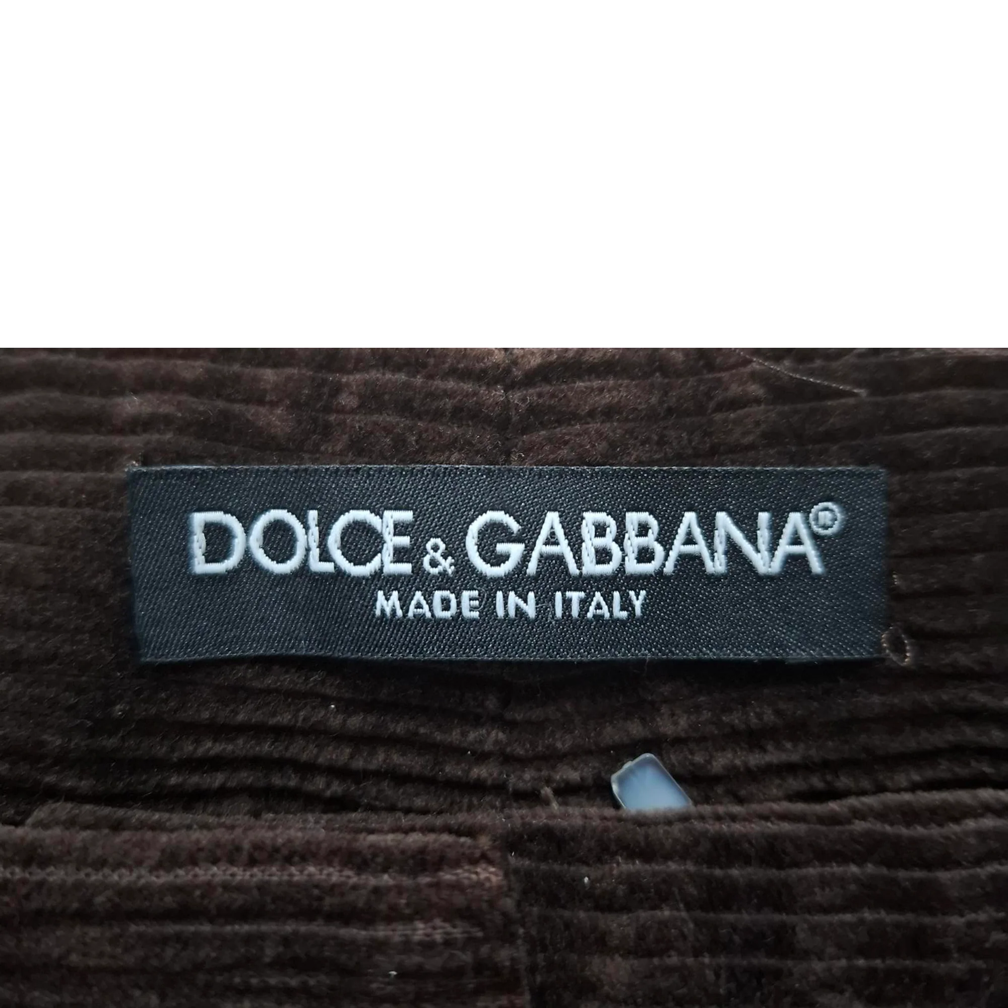 Women's  Dolce & Gabbana Wide-Leg Trousers in Brown Corduroy - Image 3