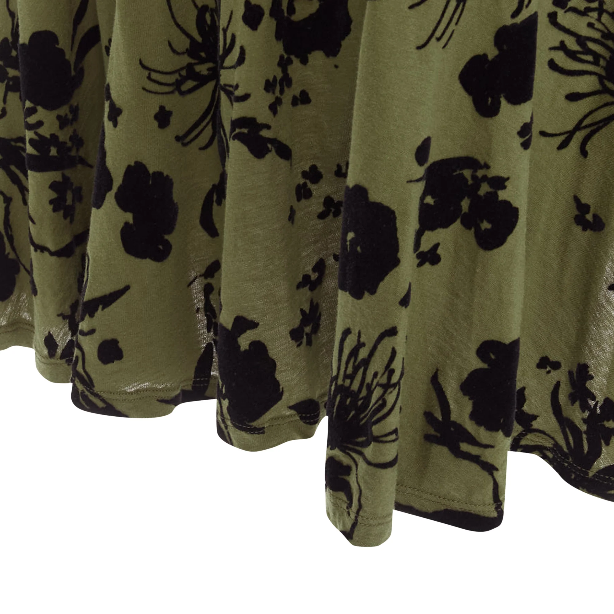 Women's Dries Van Noten cotton floral bell sleeve flutter dress - Image 2