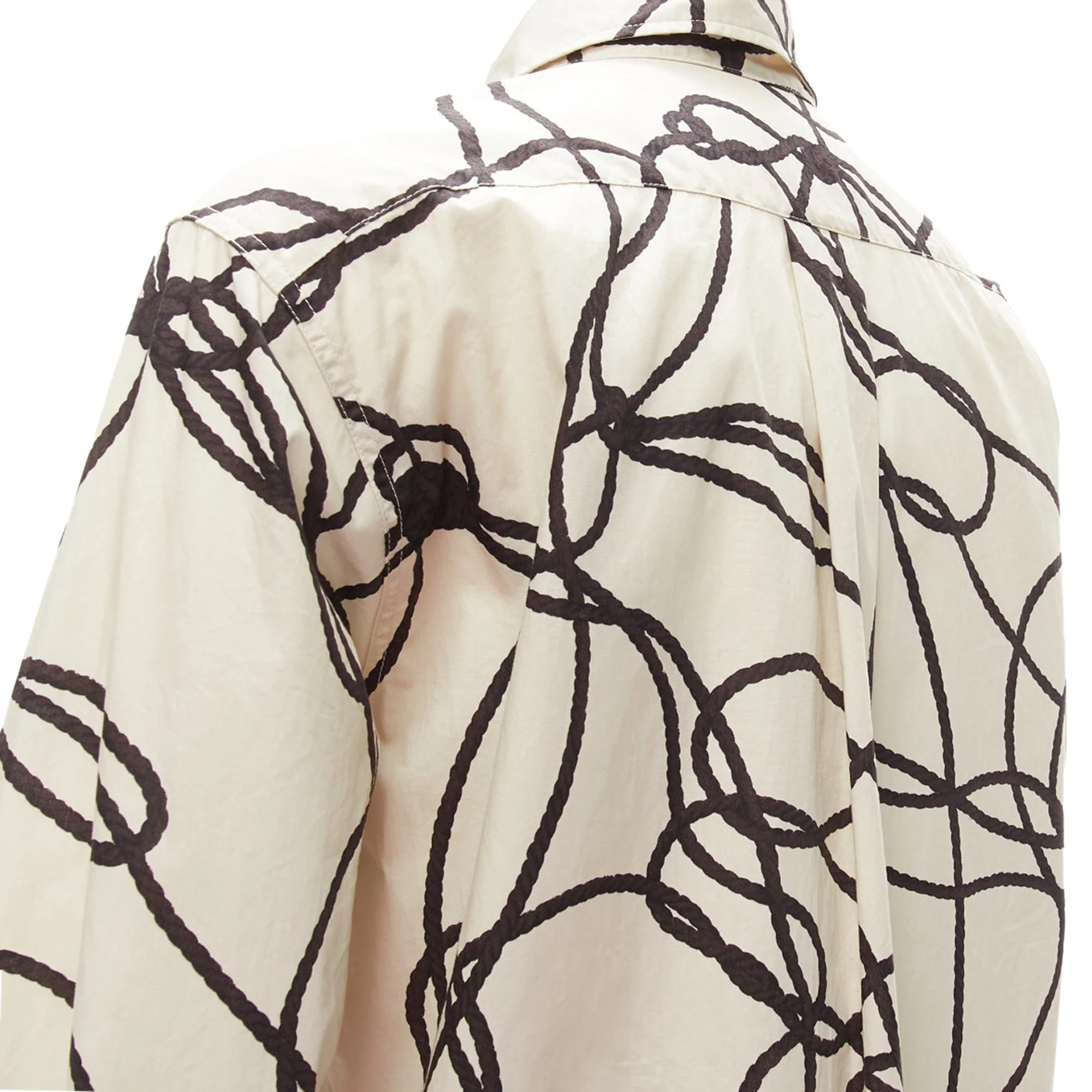 Women's Dries Van Noten rope print cotton pocketed shirt dress - Image 2