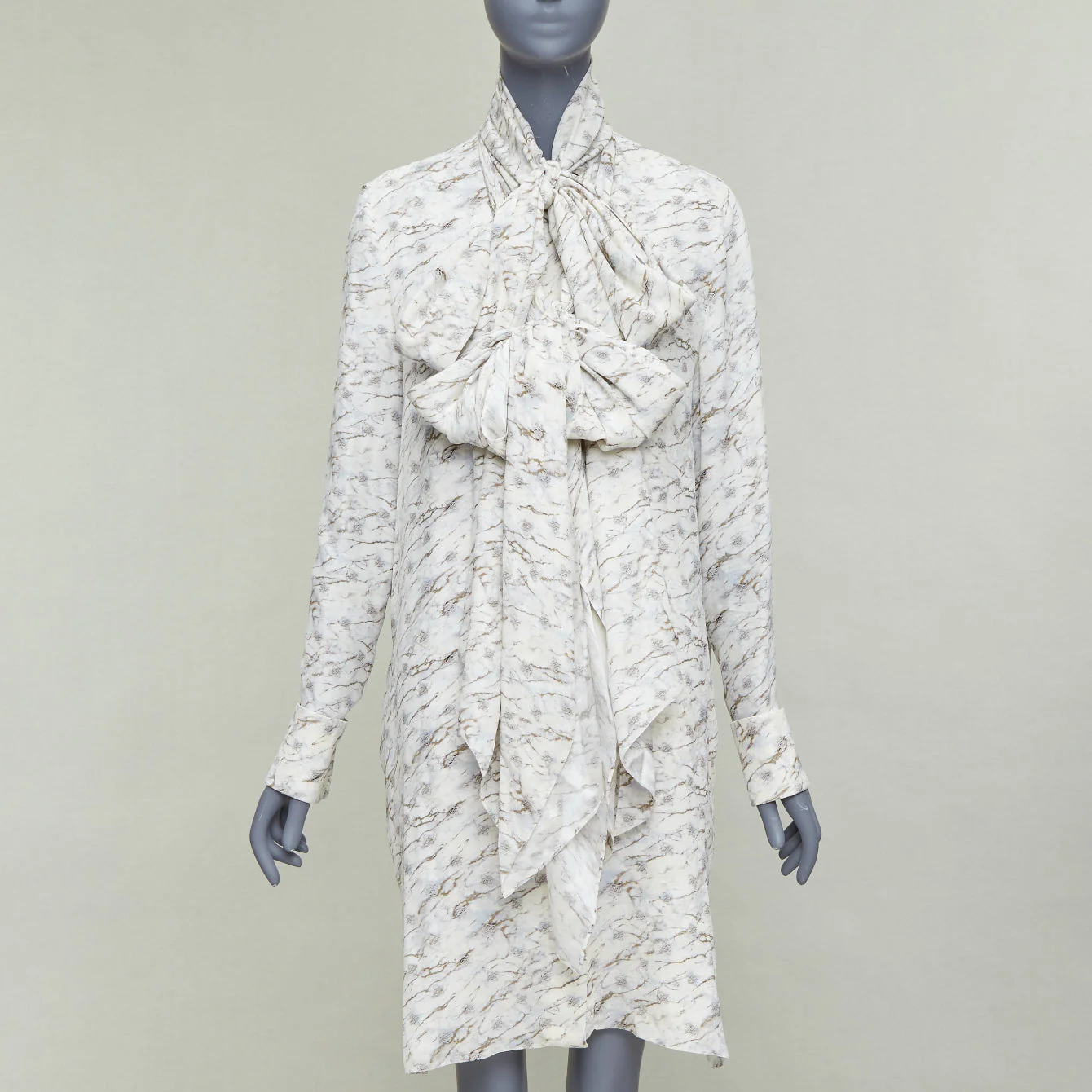 Women's Fendi FF Karligraphy Off monogram marble print midi dress - Image 7