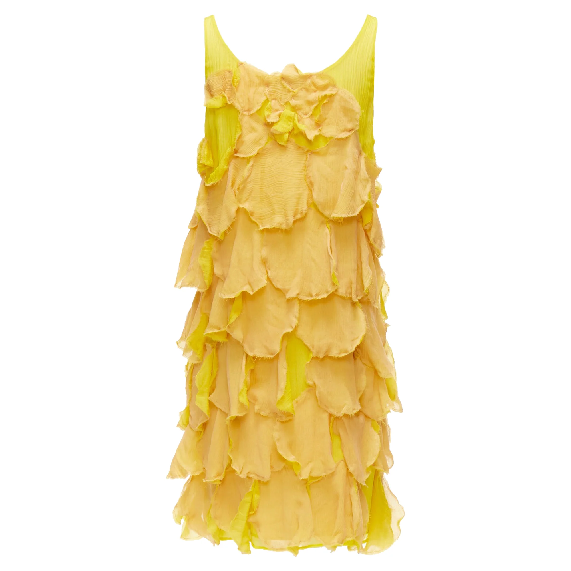 Women's Fendi Silk Overlay Flower Petal Mini Dress - Image 5