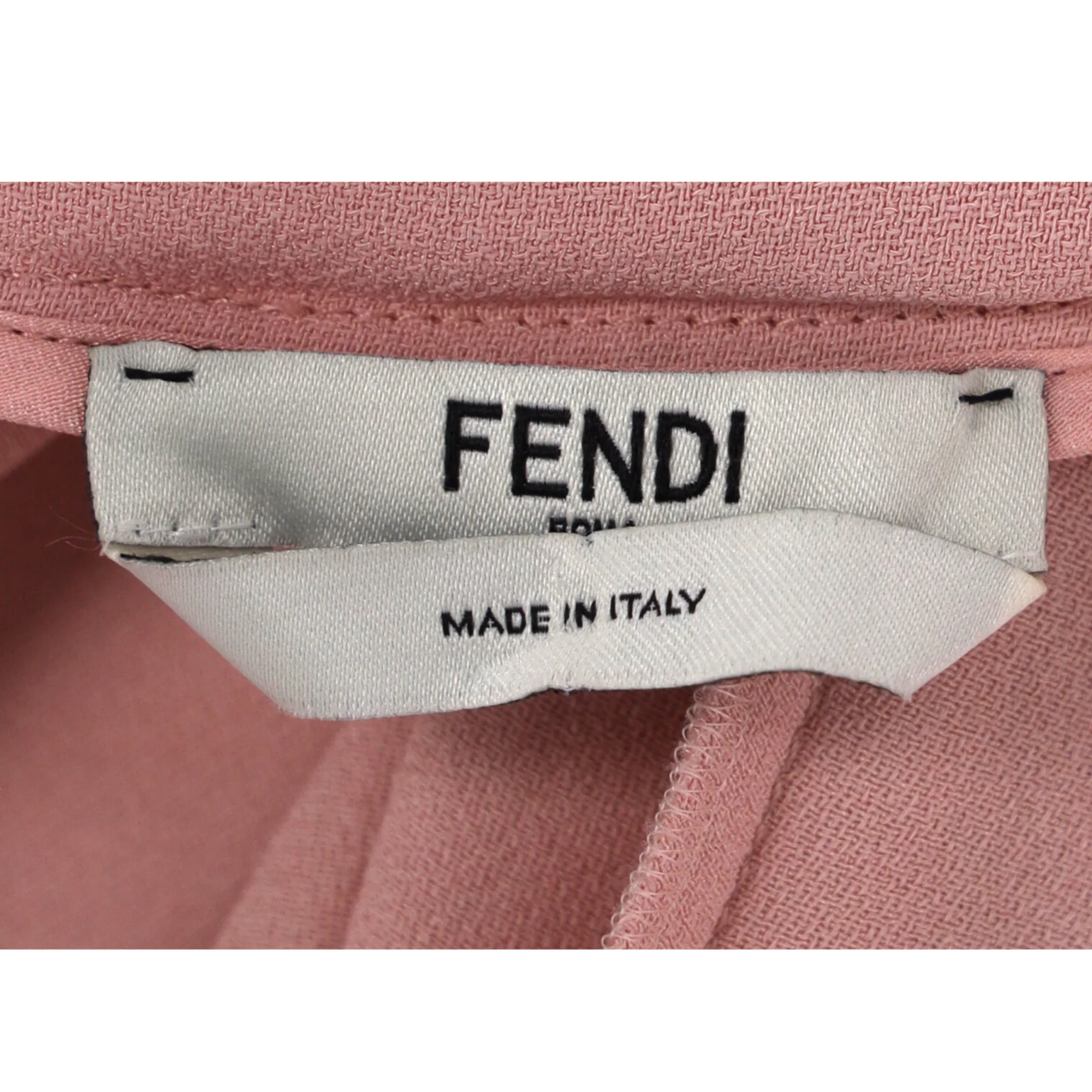 Women's Fendi Turtleneck Mini Ruffled Sleeve Dress in Pink Viscose - Image 4