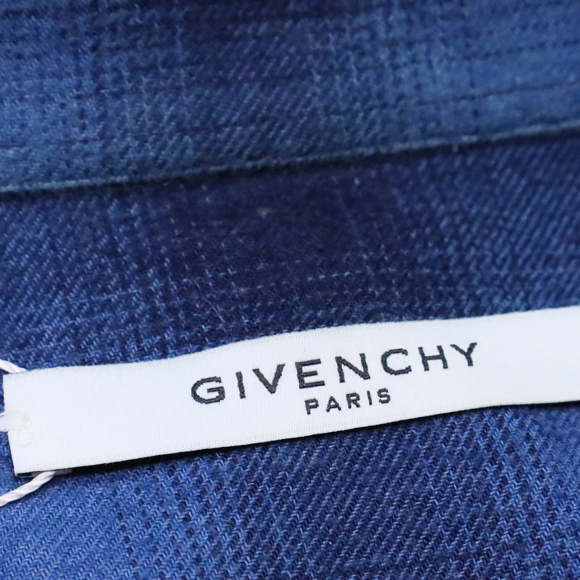 Men's Givenchy Flannel Stars Patch Shirt in Blue Cotton - Image 5