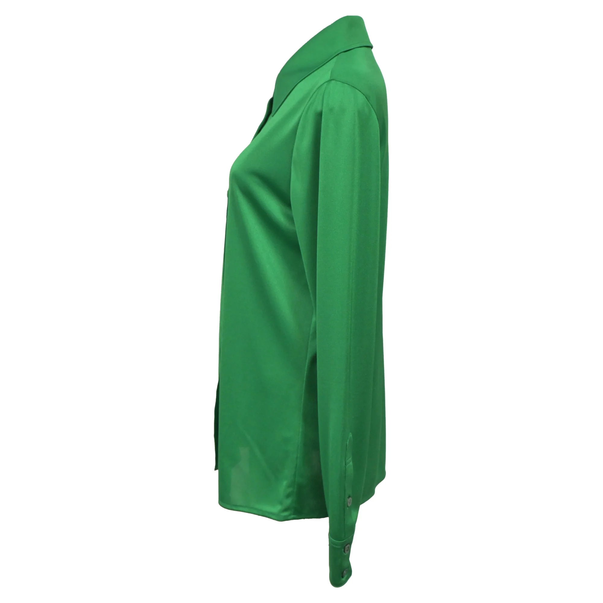 Women's Givenchy Buttoned Shirt in Green Polyester - Image 2