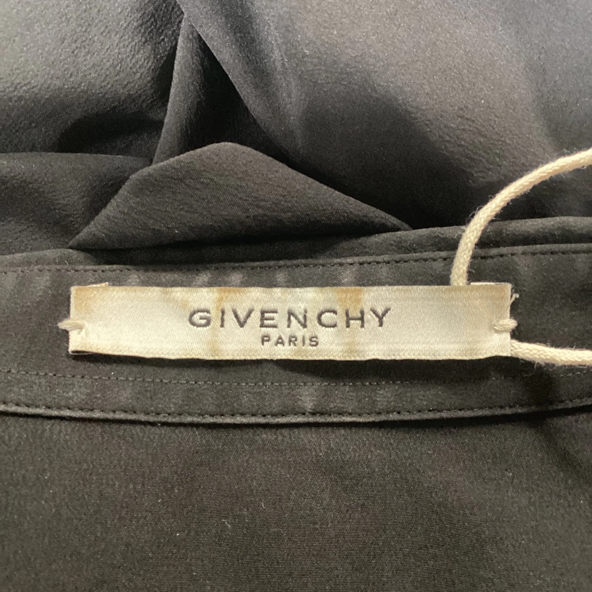 Women's Givenchy Love-Embroidered Long Sleeve Shirt in Black Silk - Image 6
