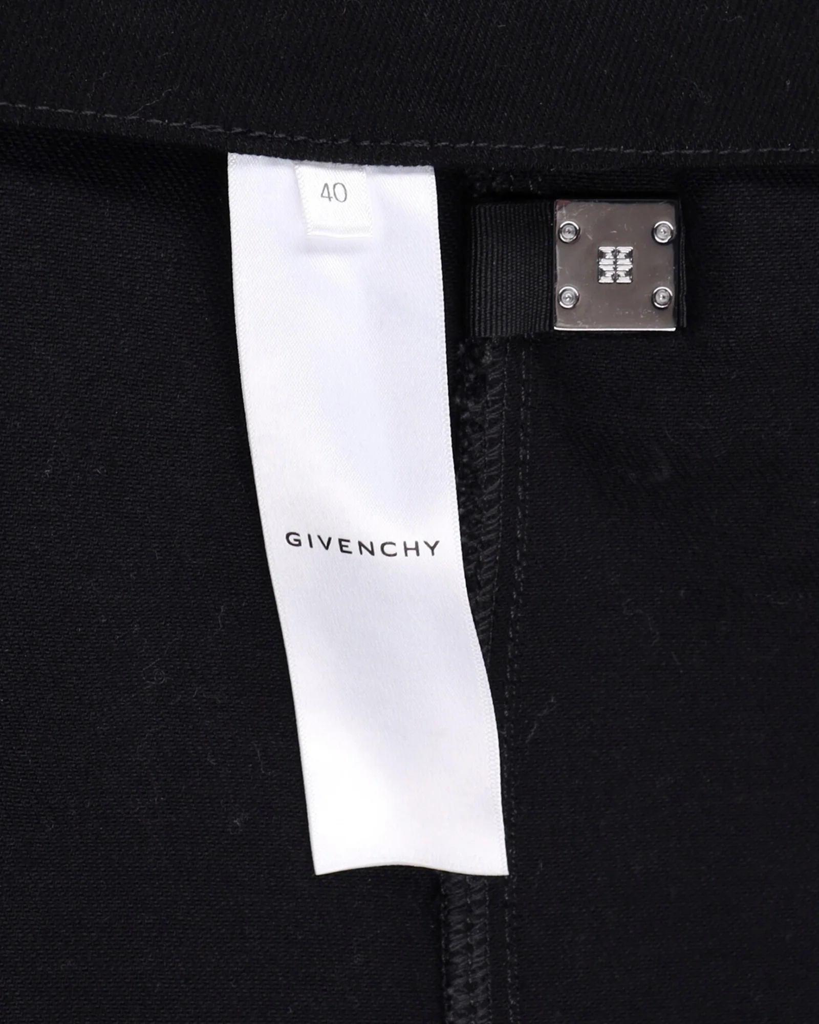 Women's Givenchy Padlock-Detail Panelled Mini Skirt In Black Cotton - Image 4