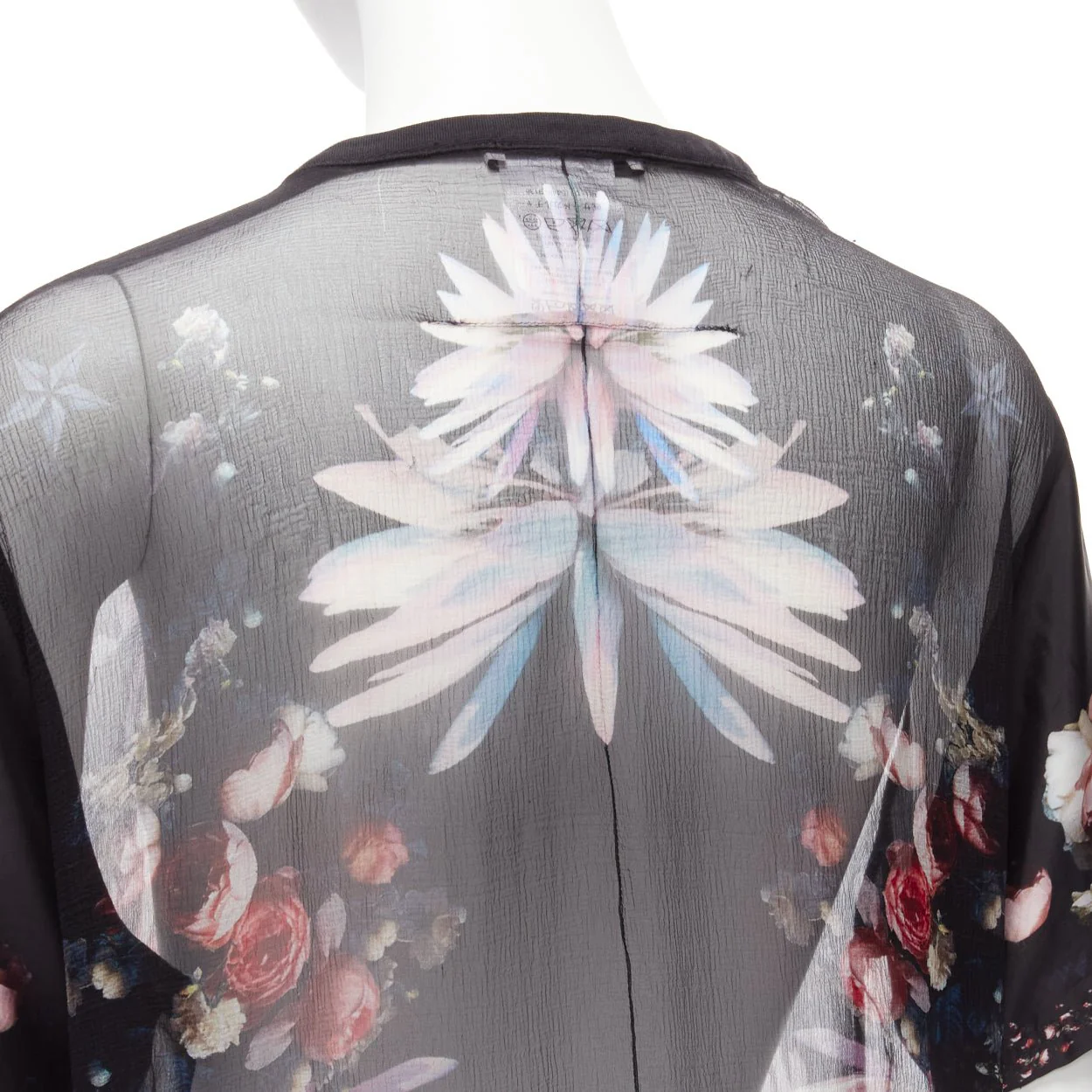 Women's Givenchy Riccardo Tisci floral sheer romantic goth tshirt - Image 8