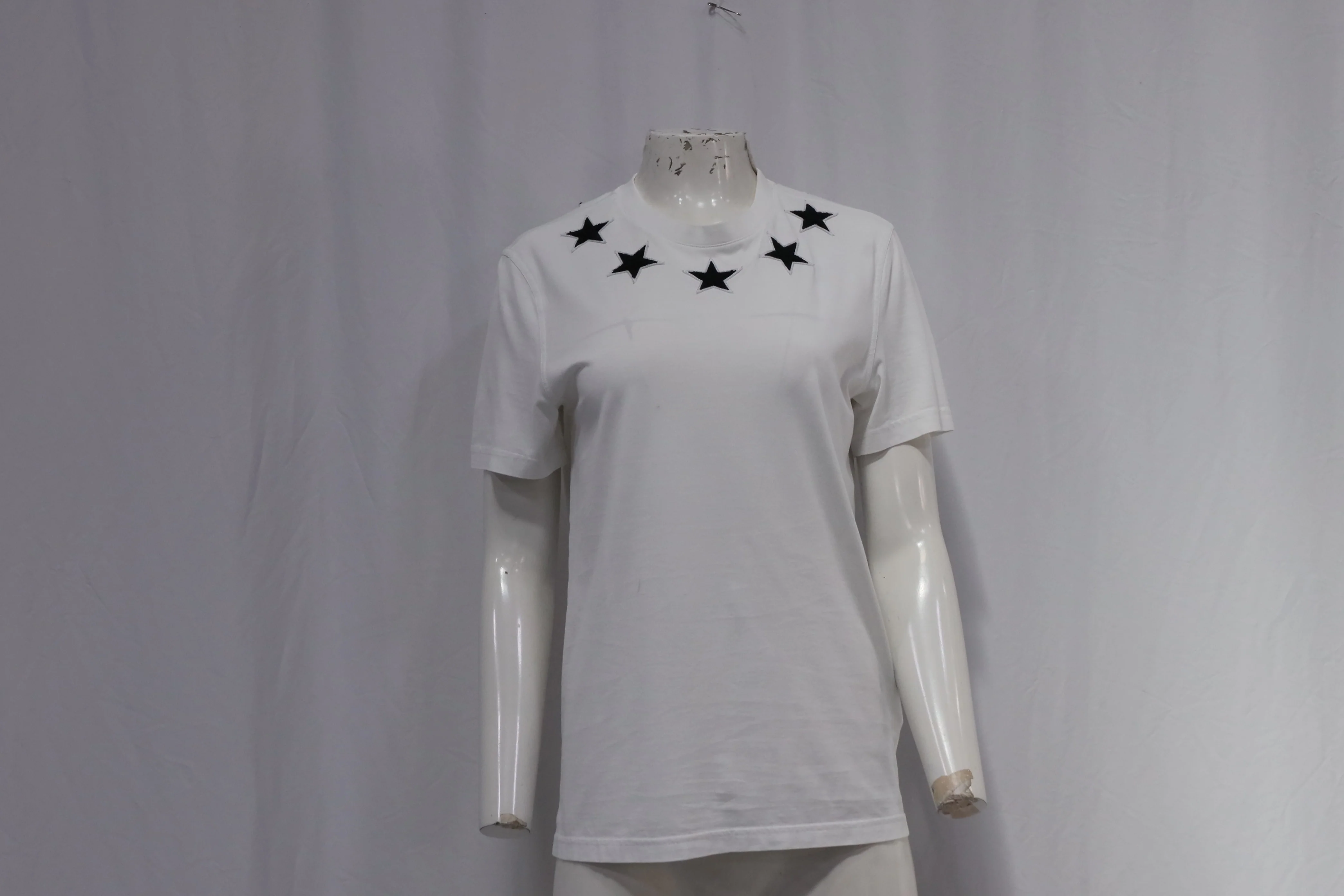 Women's Givenchy Star Embroidered T-Shirt in White Cotton - Image 8