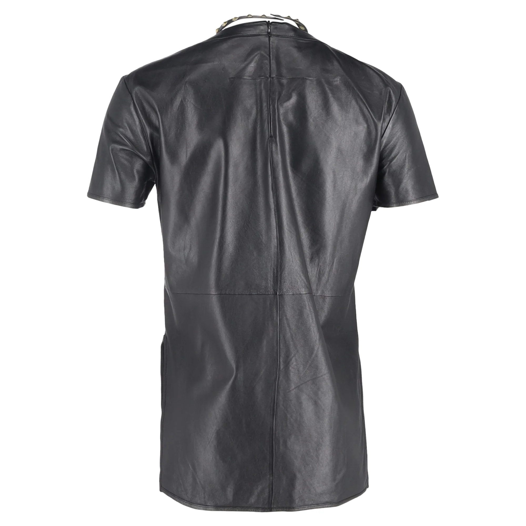 Women's Givenchy Studded-Choker Accent T-Shirt in Black Lamb Leather - Image 3