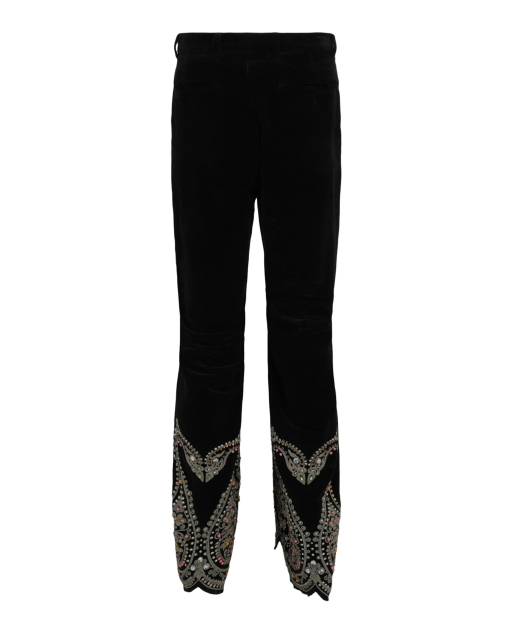Men's Embroidered Velvet Pants - Image 2