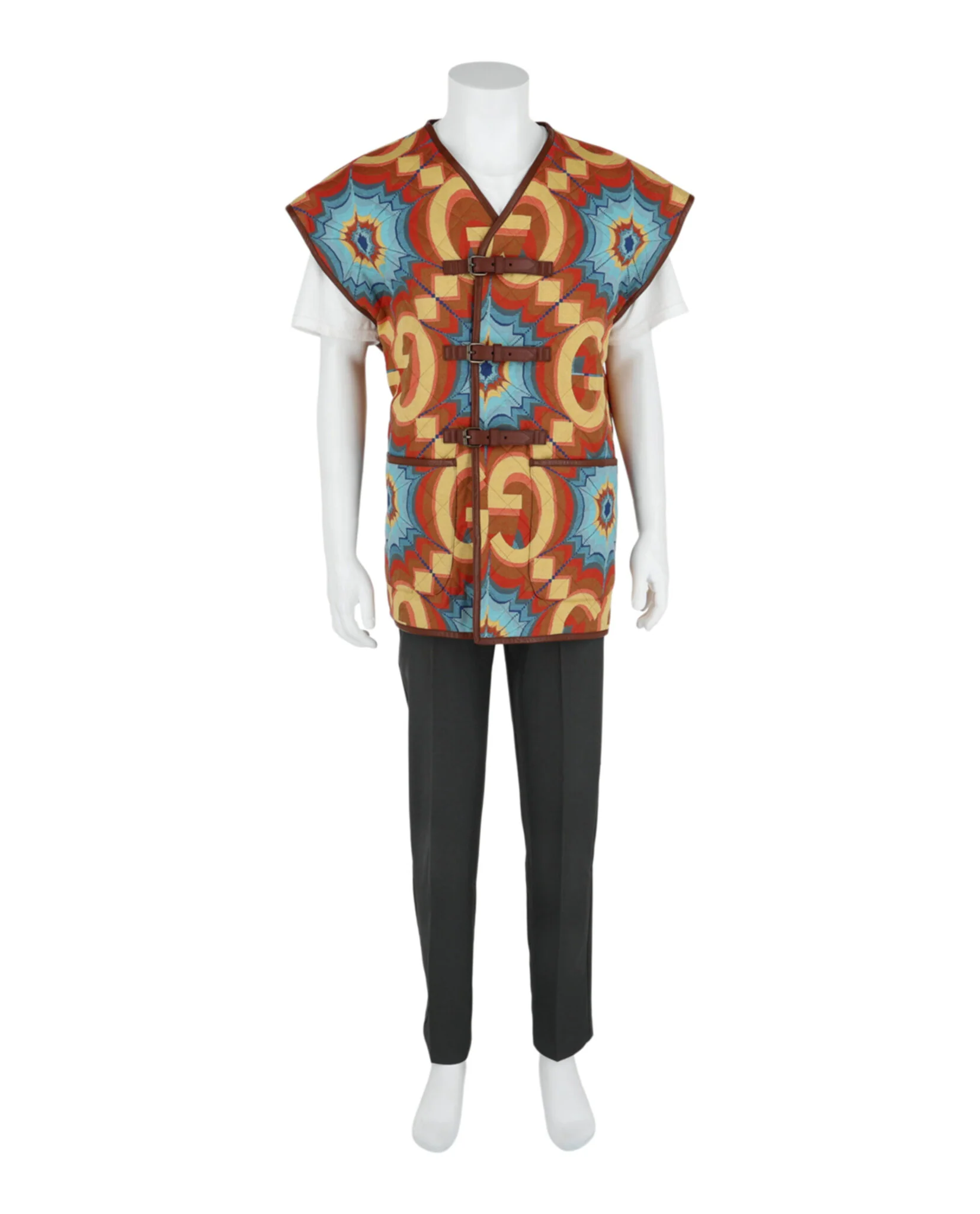 Men's GG Kaleidoscope Quilted Vest - Image 4