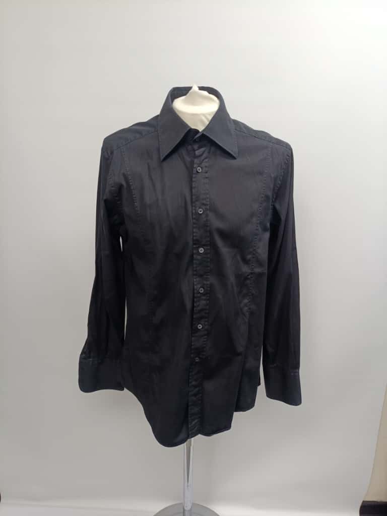 Men's Gucci Button Down Shirt in Black Cotton - Image 5