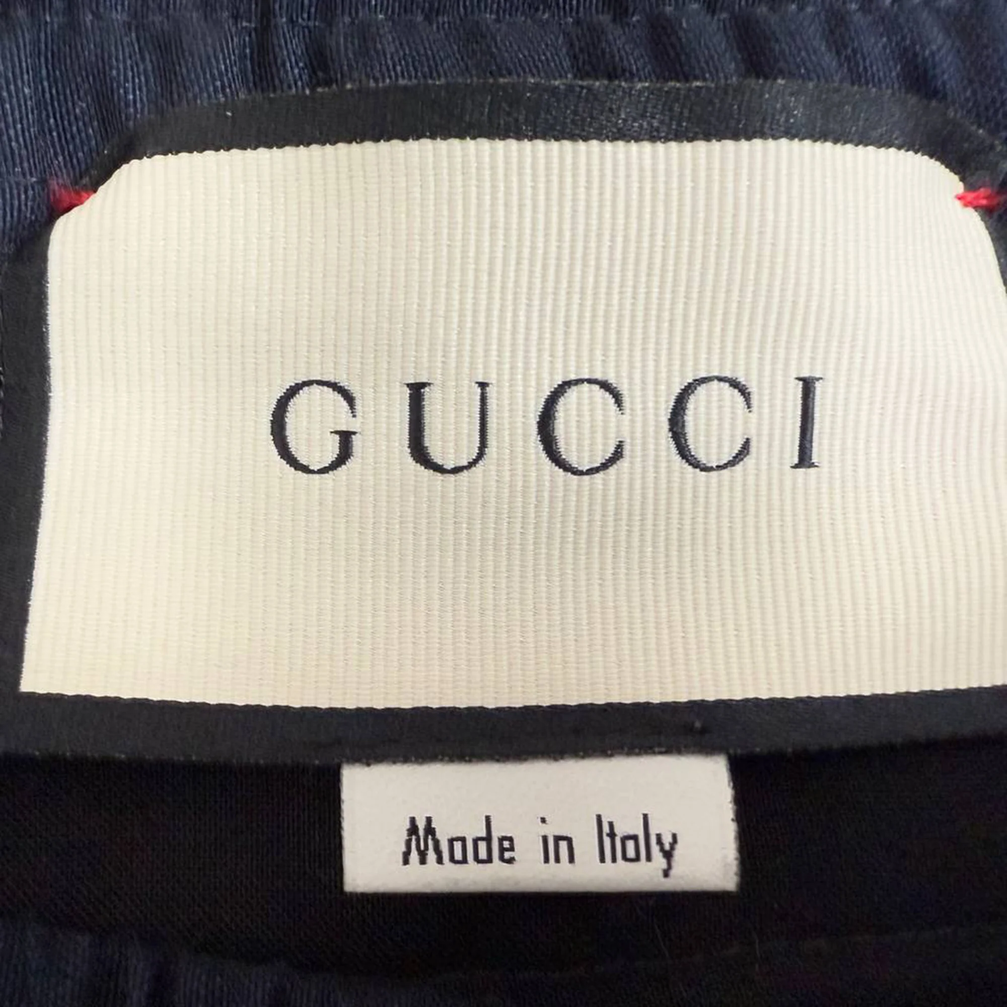 Men's Gucci Drawstring Pants in Navy Blue Cotton - Image 4
