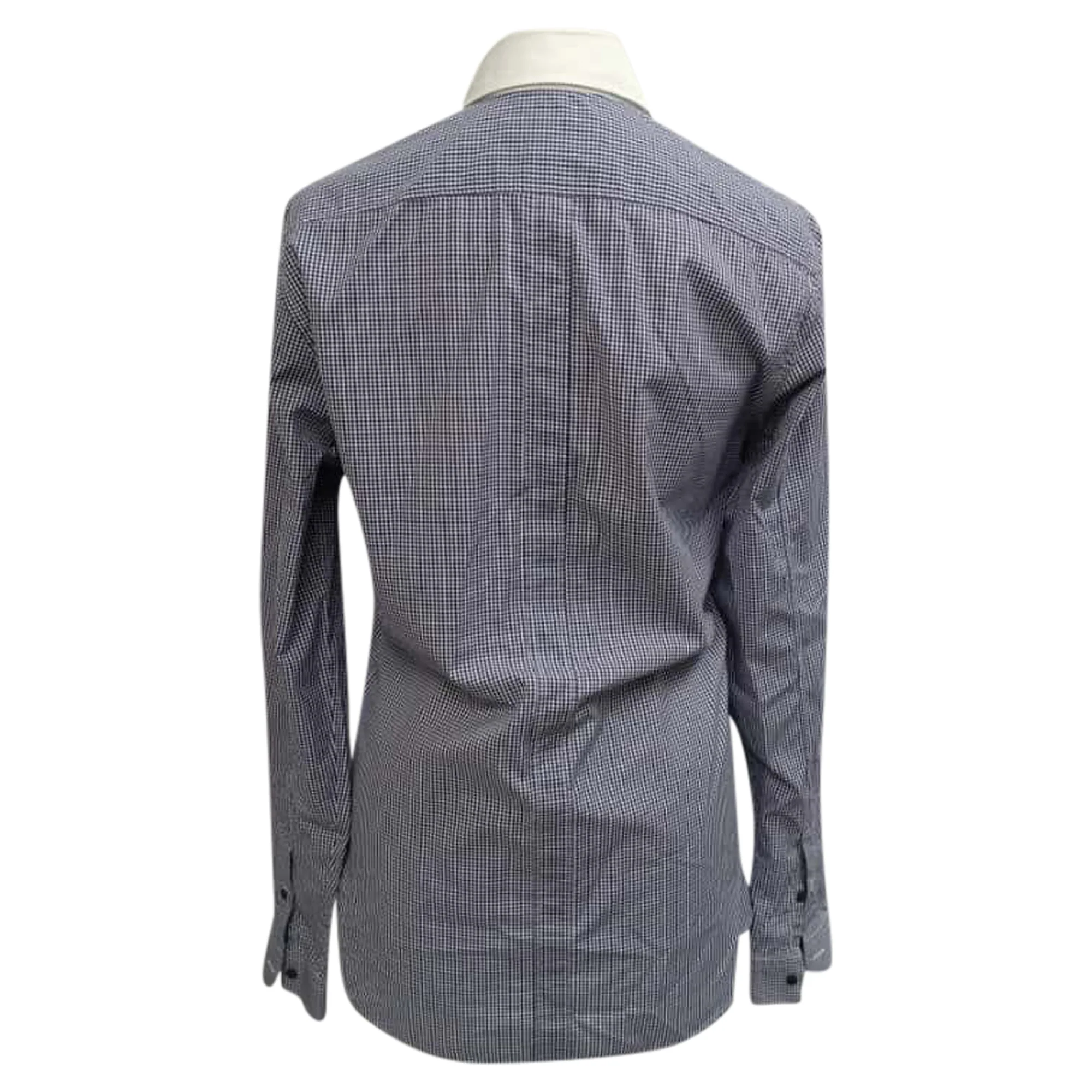 Men's Gucci Gingham Button-Down Shirt in Blue and White Cotton - Image 3