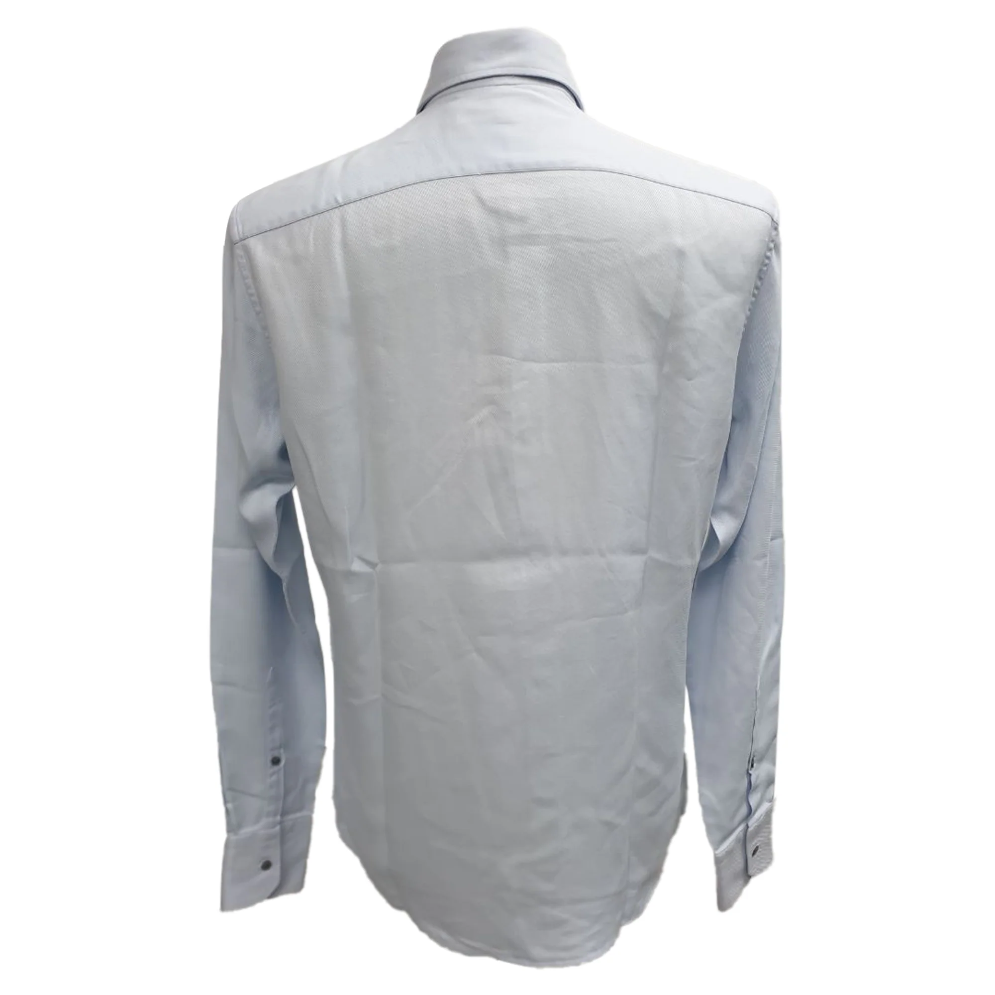 Men's Gucci Long Sleeve Button Down Shirt in Light Blue Cotton - Image 2