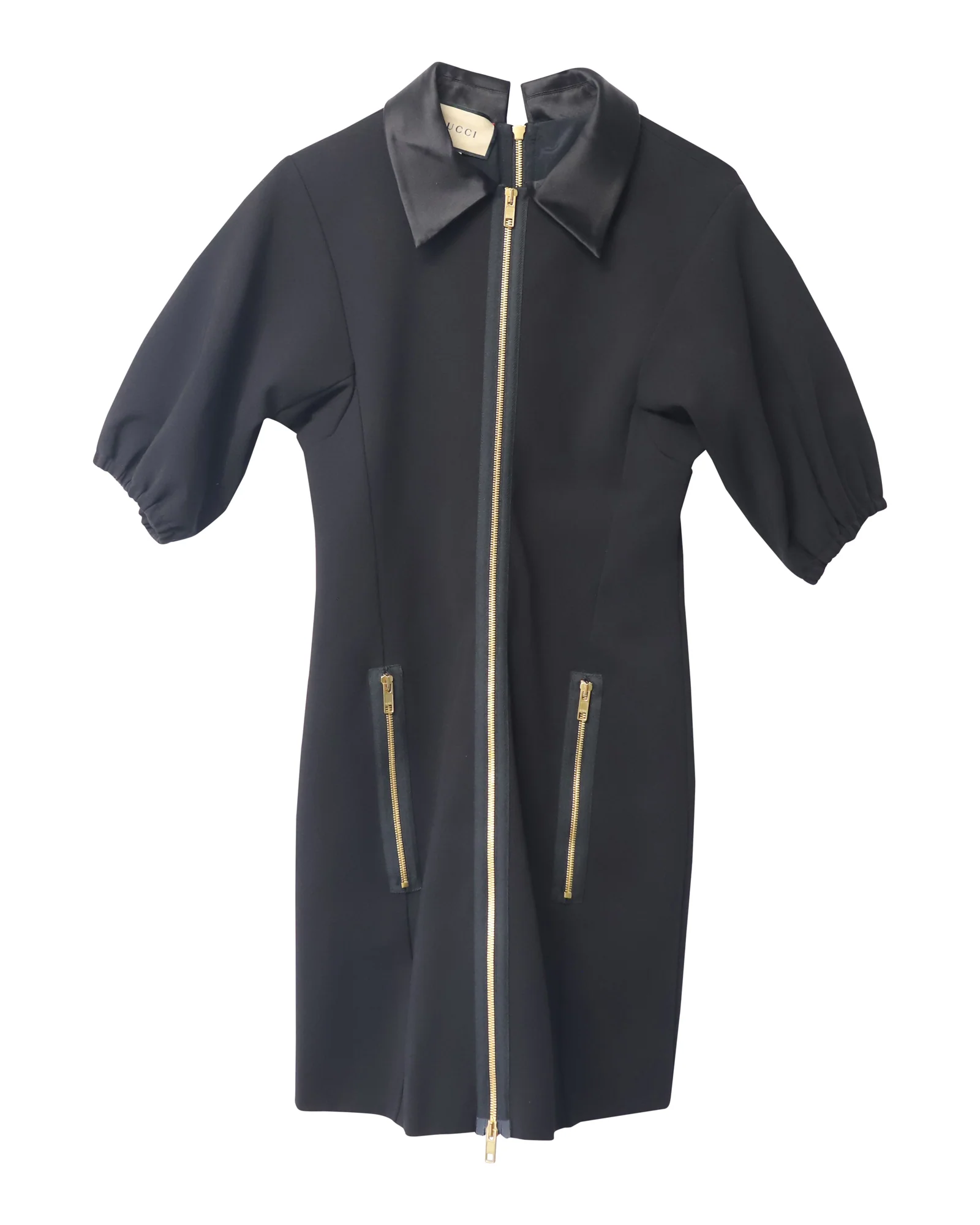 Women's Gucci Jersey Mini Dress with G Buckle Belt in Black Viscose - Image 5